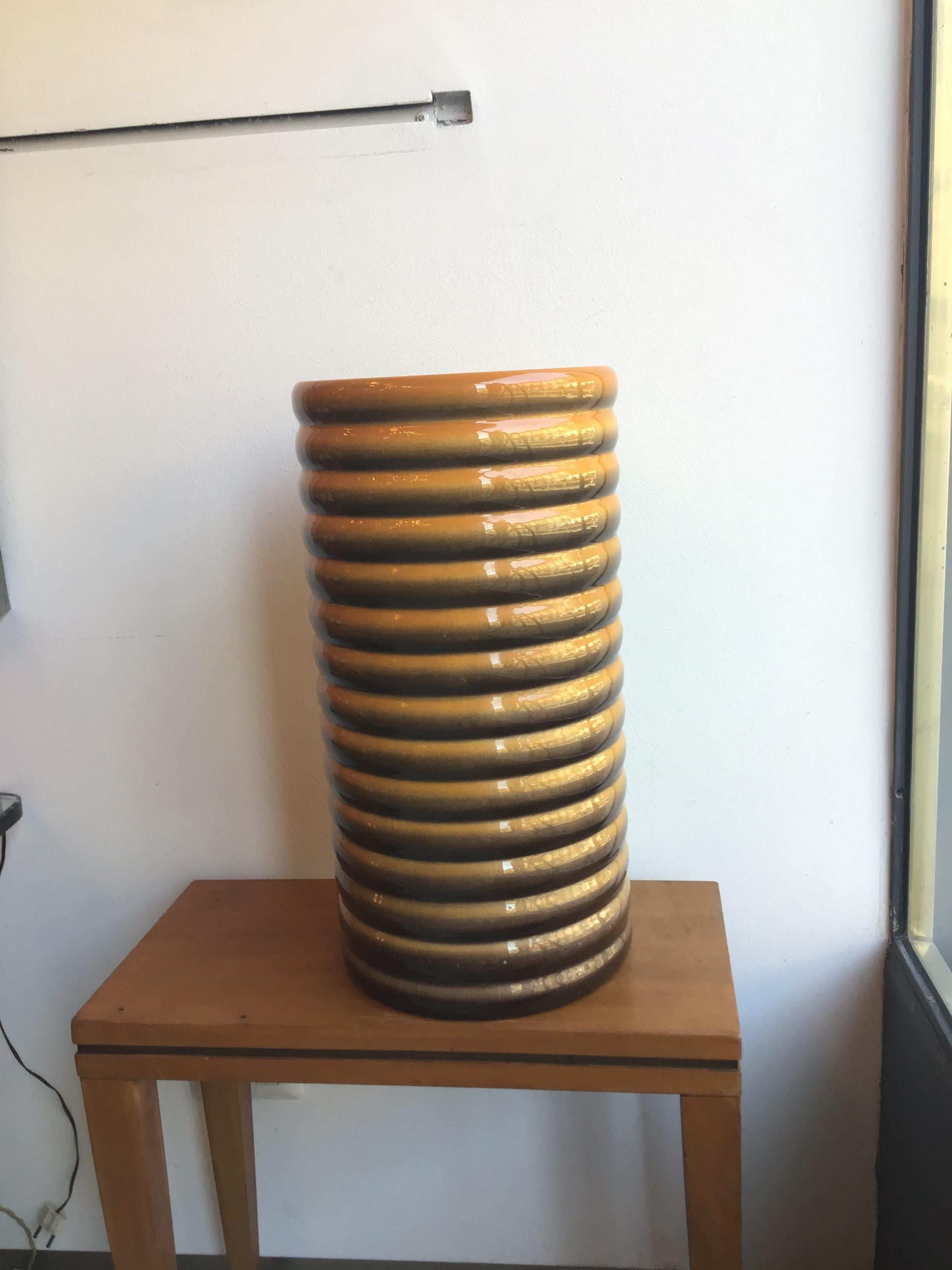 20th Century Galvani Vase/Umbrella Stand Ceramic, 1930, Italy For Sale