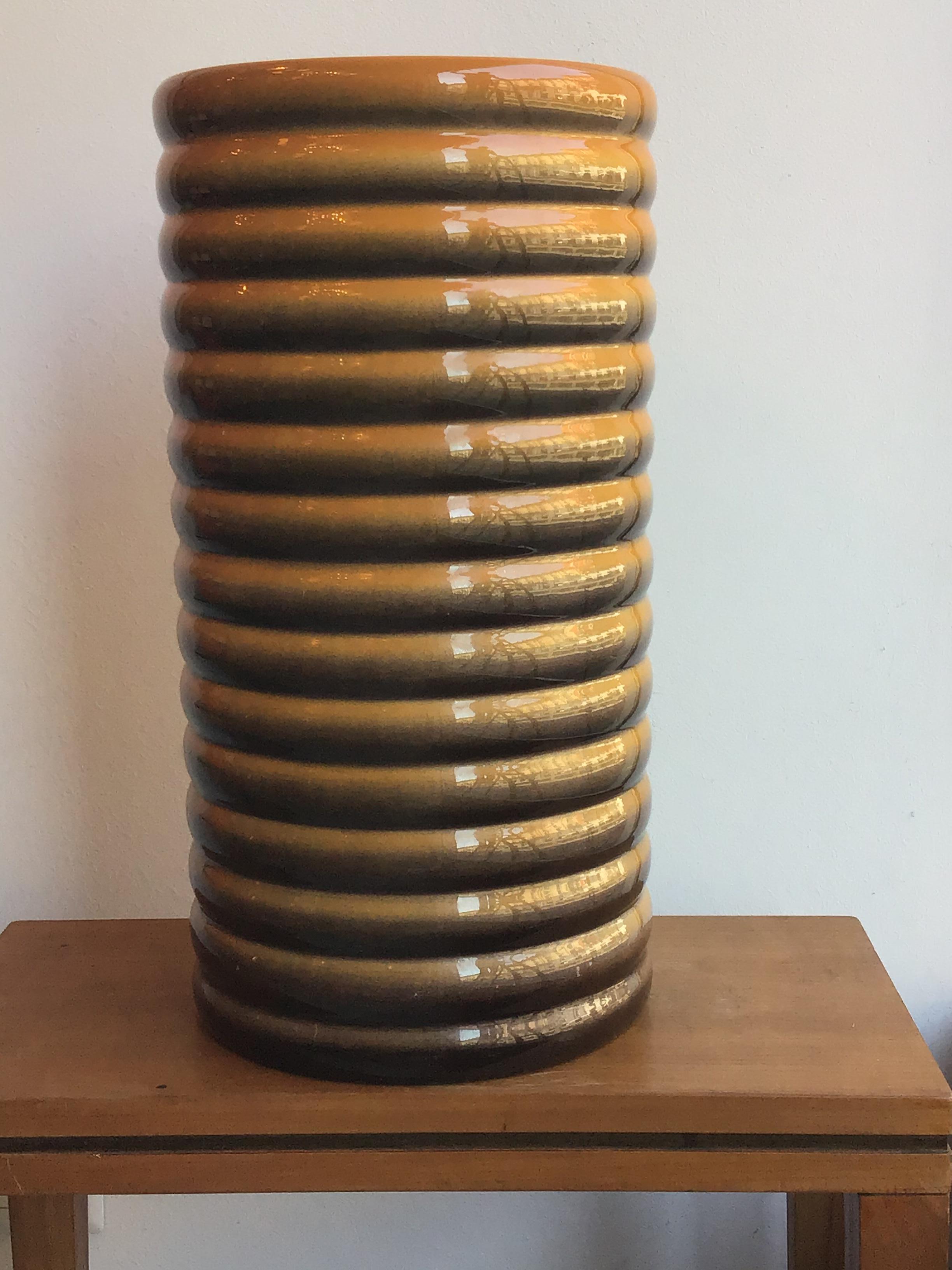 Galvani Vase/Umbrella Stand Ceramic, 1930, Italy For Sale 1