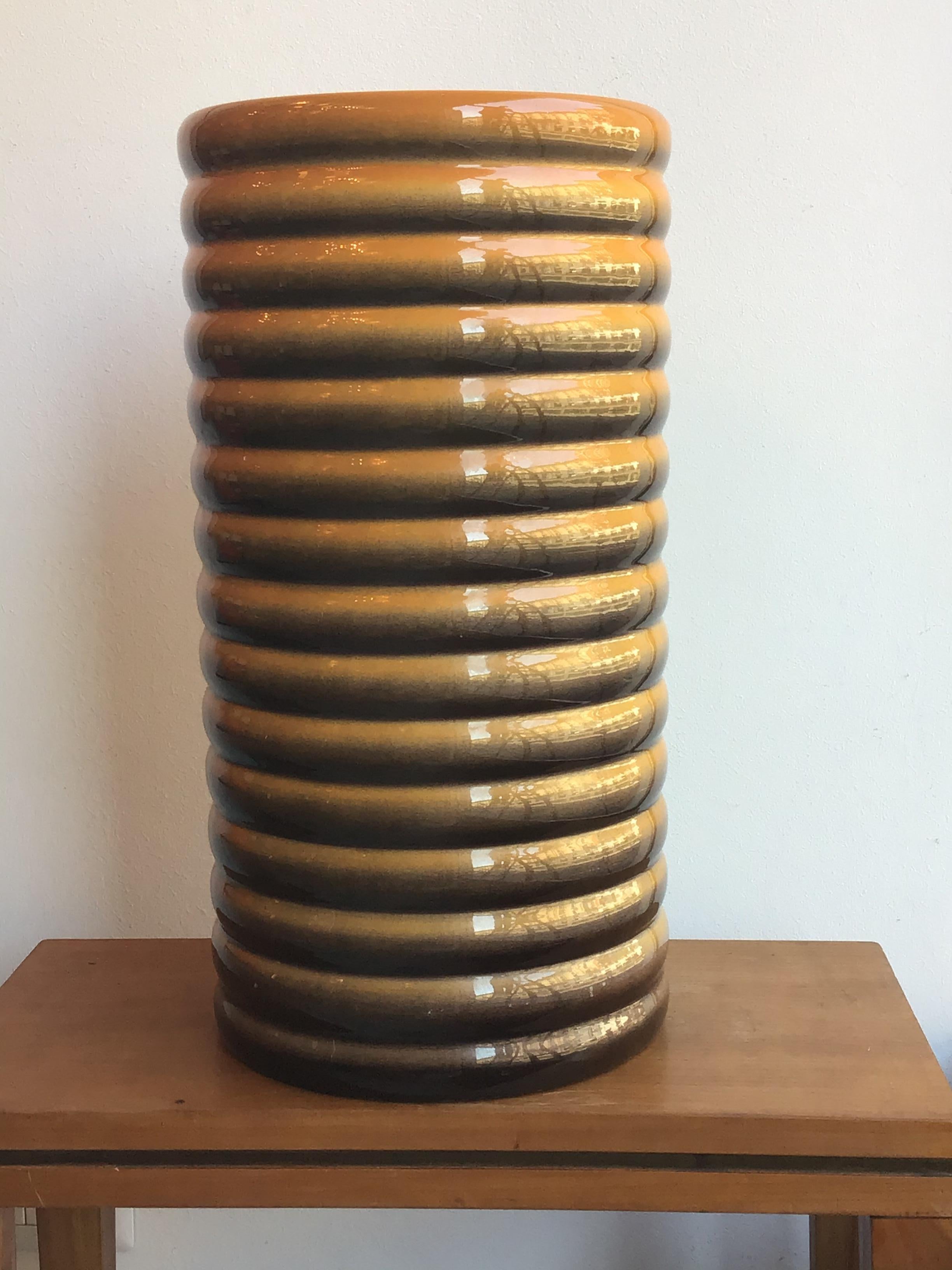 Galvani Vase/Umbrella Stand Ceramic, 1930, Italy For Sale 2