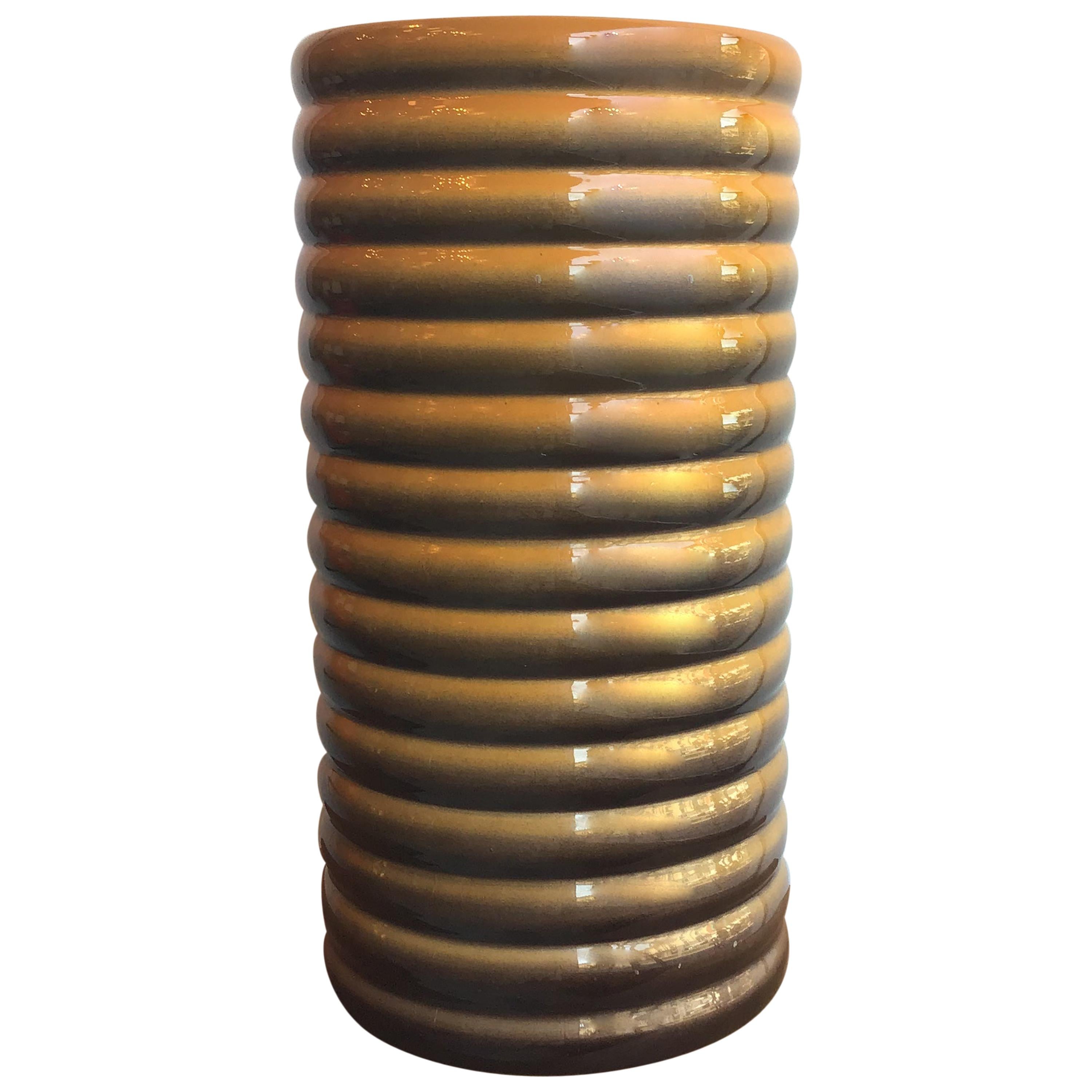 Galvani Vase/Umbrella Stand Ceramic, 1930, Italy For Sale