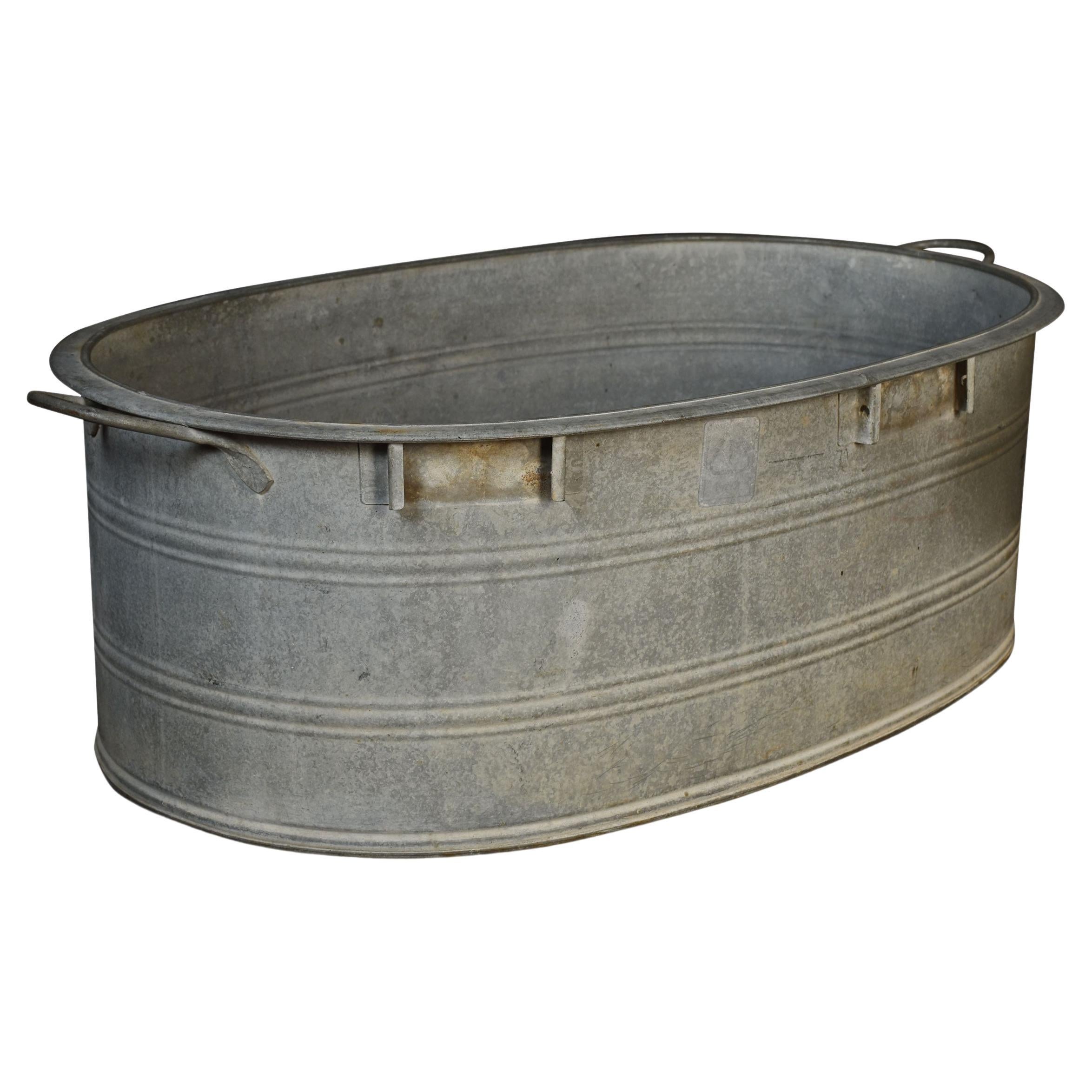 Galvanised tin bath For Sale