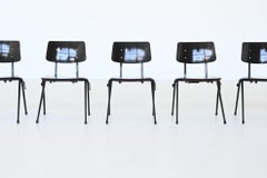 Galvanitas model S17 set of ten stacking chairs The Netherlands 1960