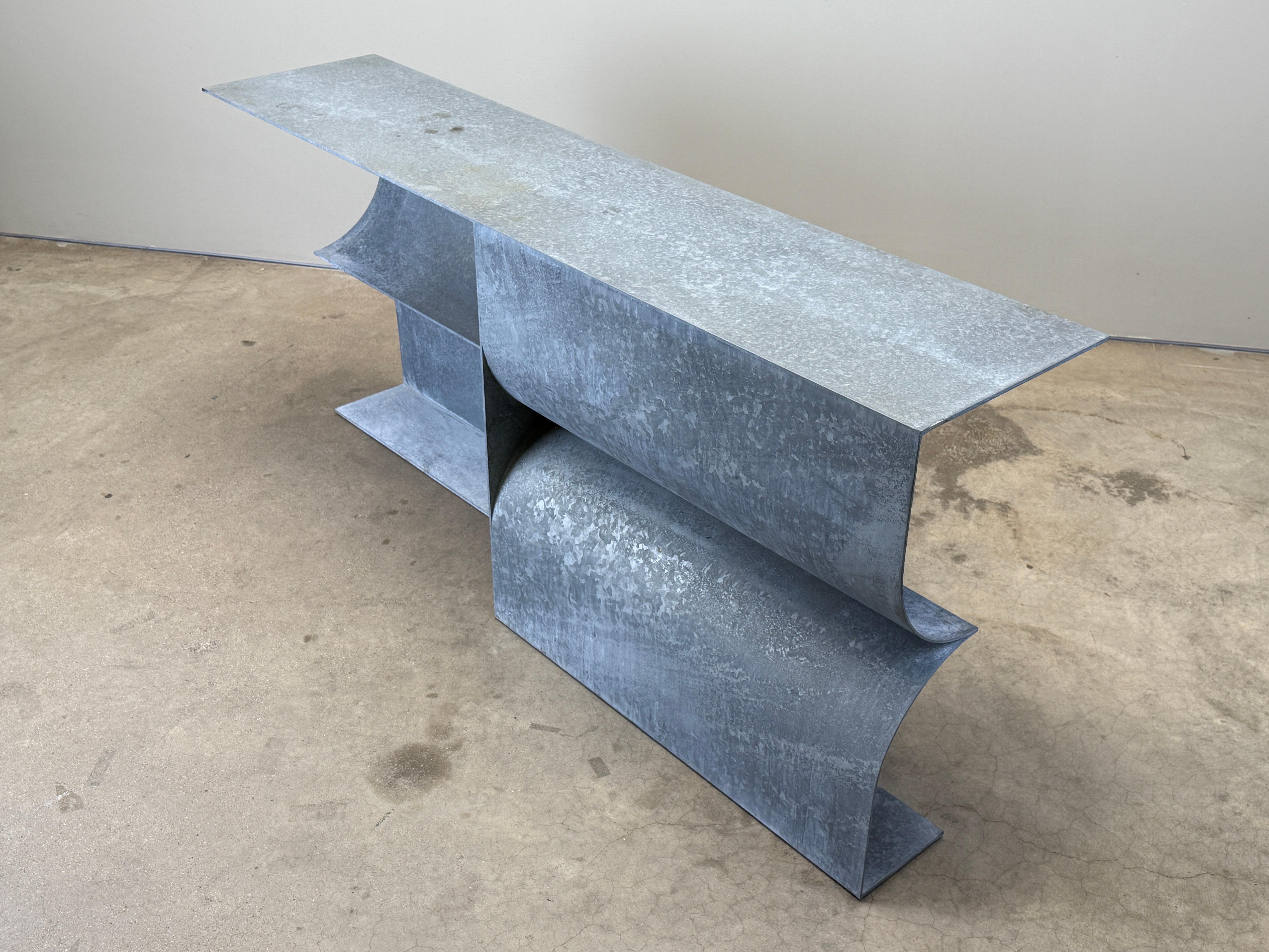 Galvanized 'Kelly' Console by Christopher Stuart For Sale 5
