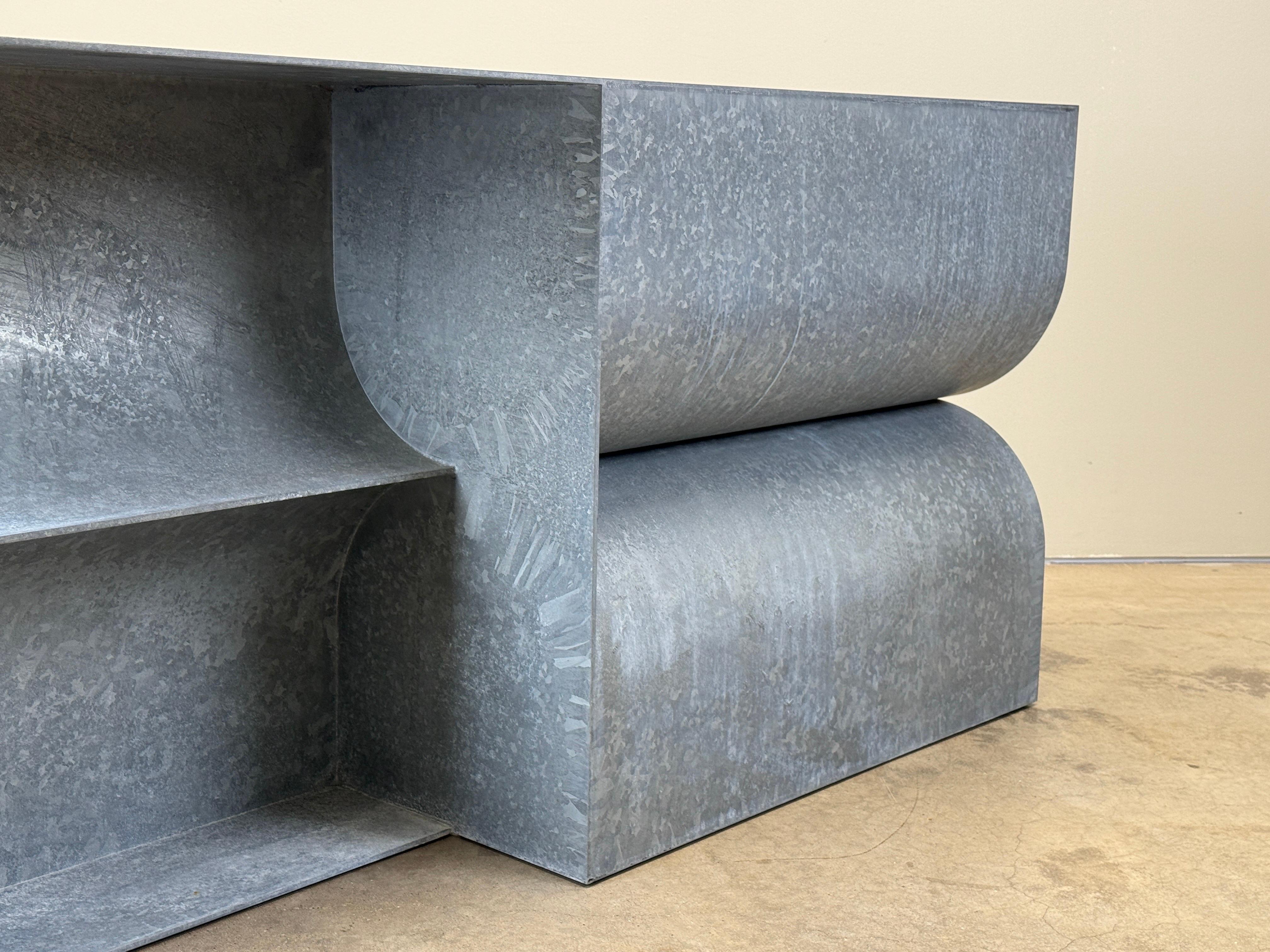 Galvanized 'Kelly' Console by Christopher Stuart For Sale 6