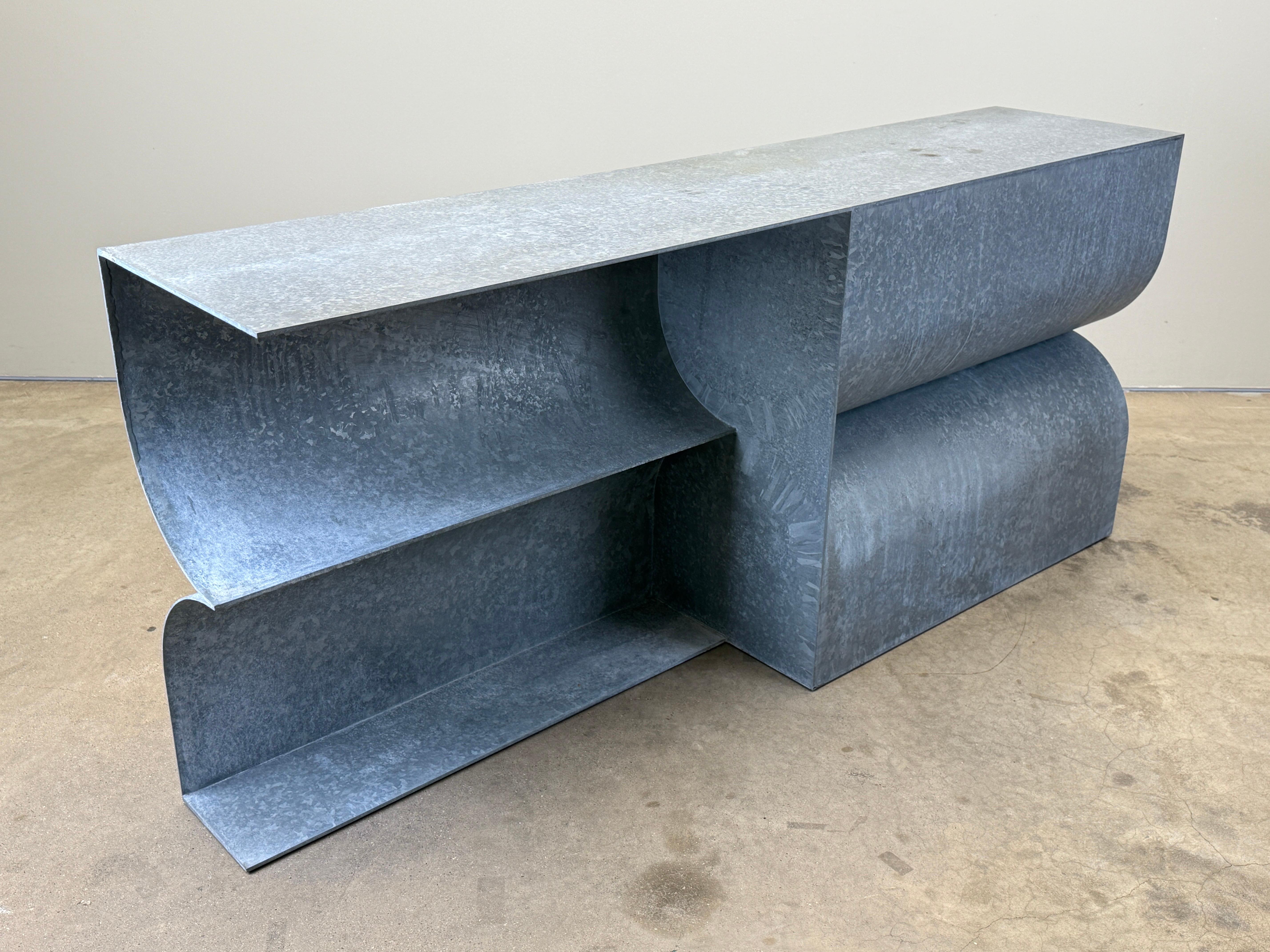 Galvanized 'Kelly' Console by Christopher Stuart For Sale 7