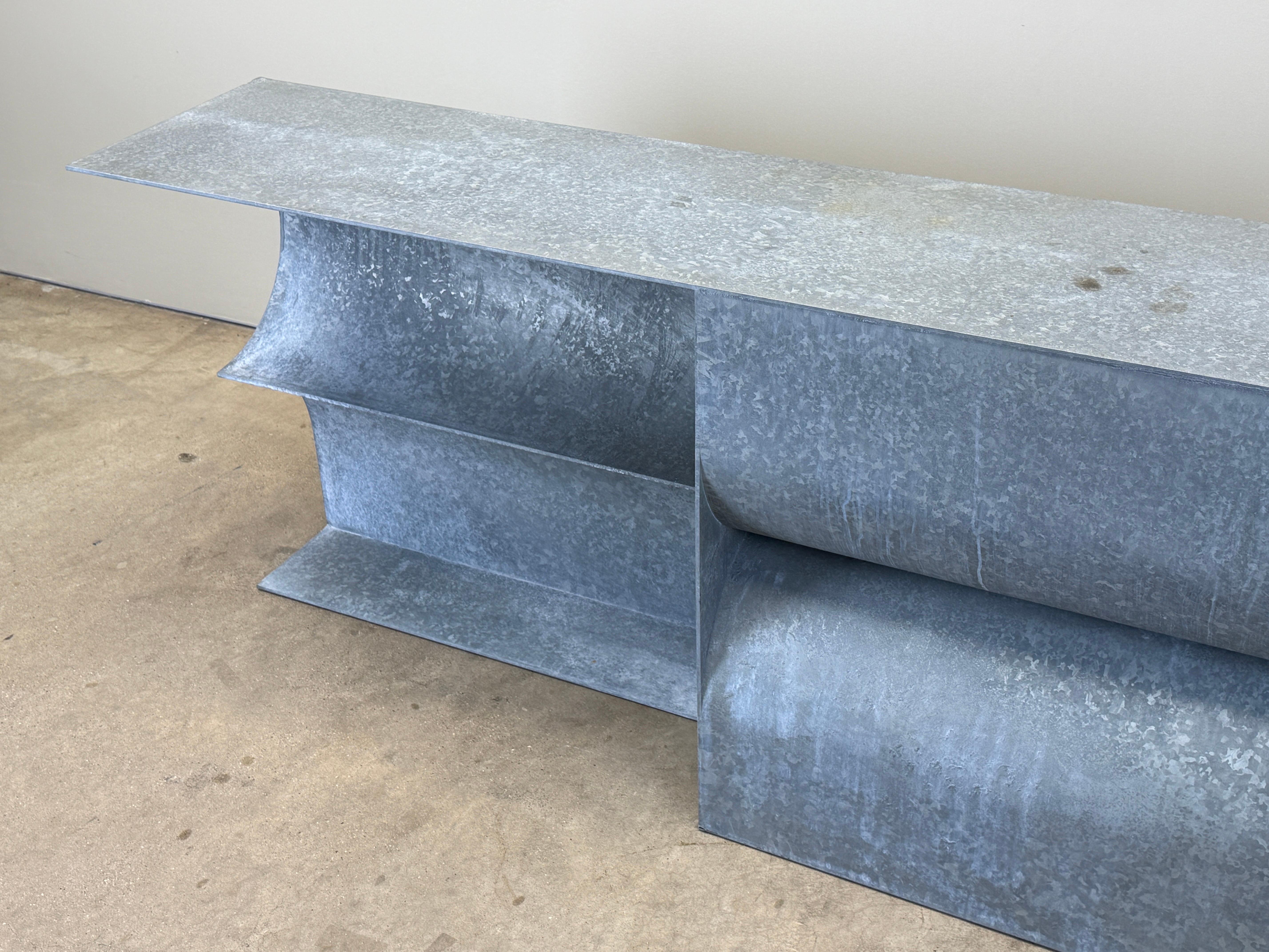 Galvanized 'Kelly' Console by Christopher Stuart For Sale 9