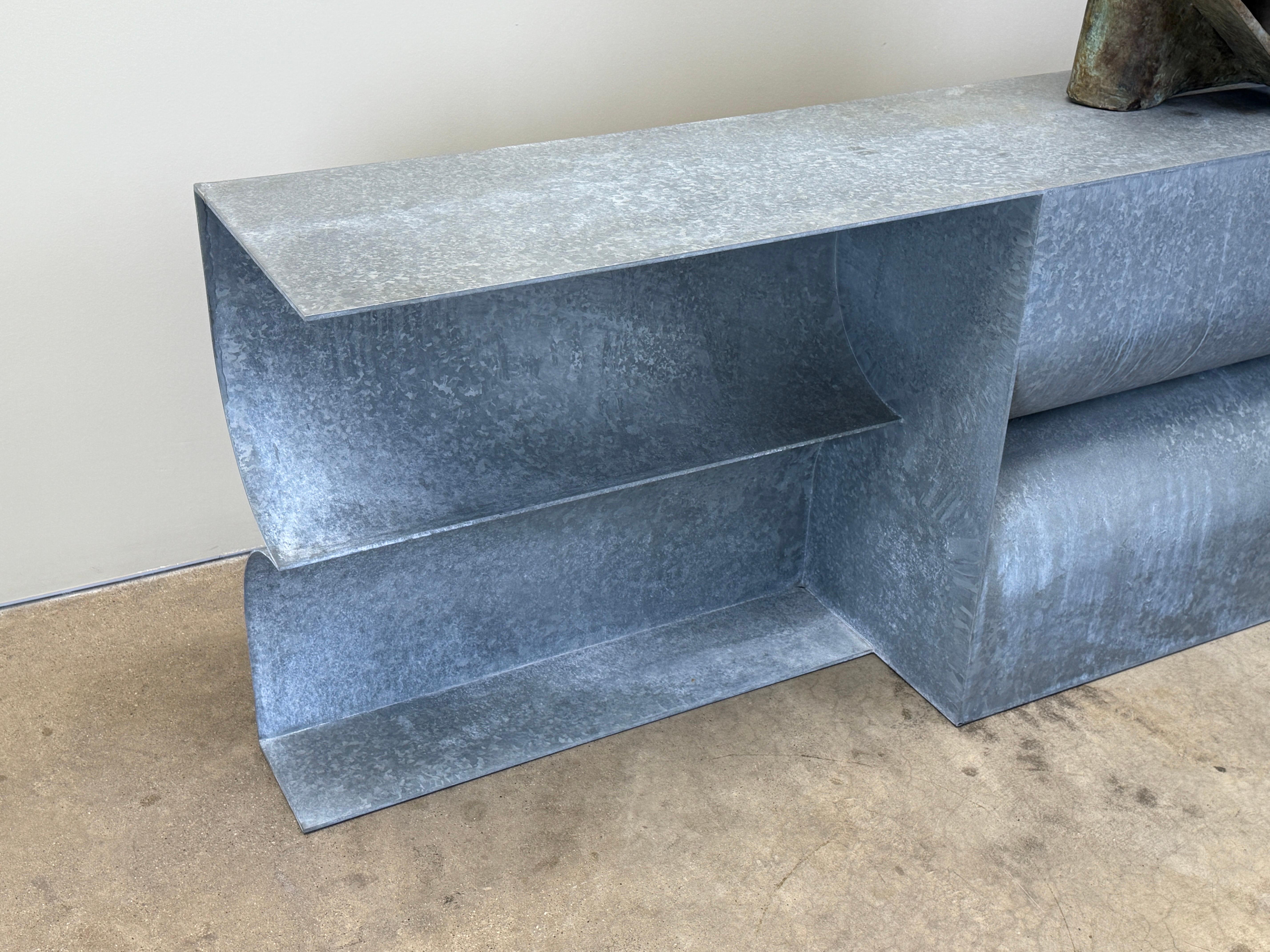 Galvanized 'Kelly' Console by Christopher Stuart For Sale 10