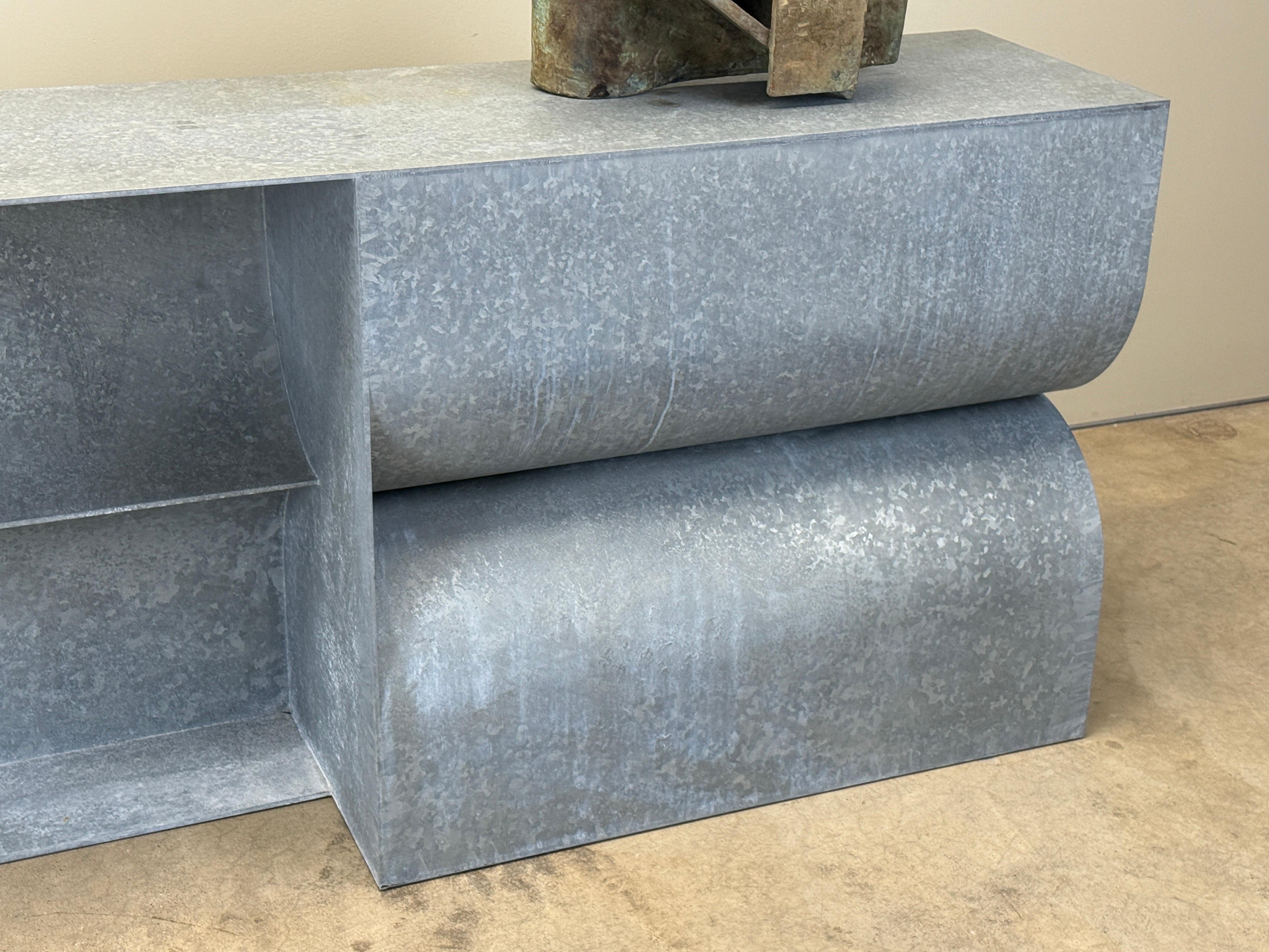 Galvanized 'Kelly' Console by Christopher Stuart For Sale 15
