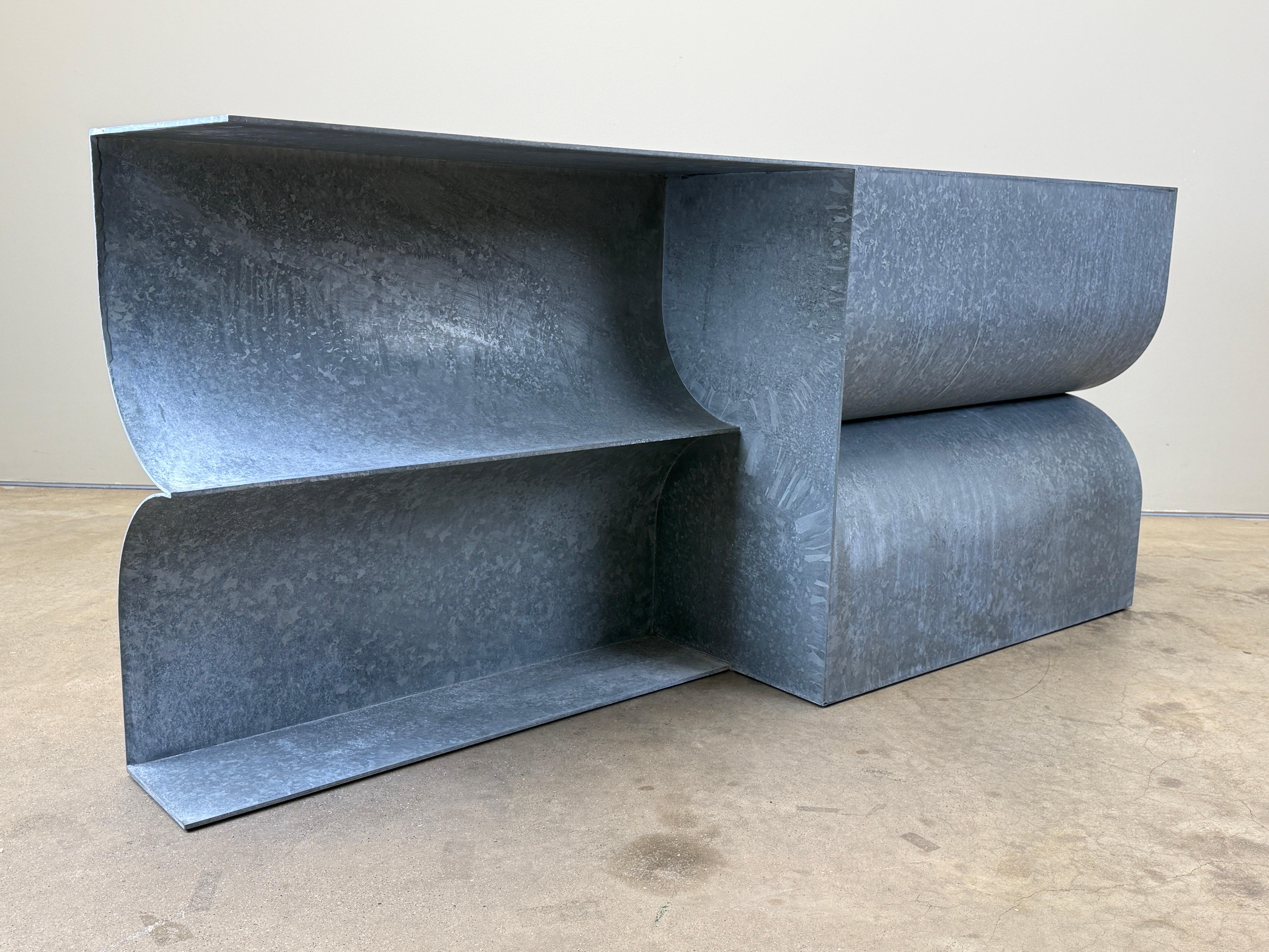 Contemporary Galvanized 'Kelly' Console by Christopher Stuart For Sale