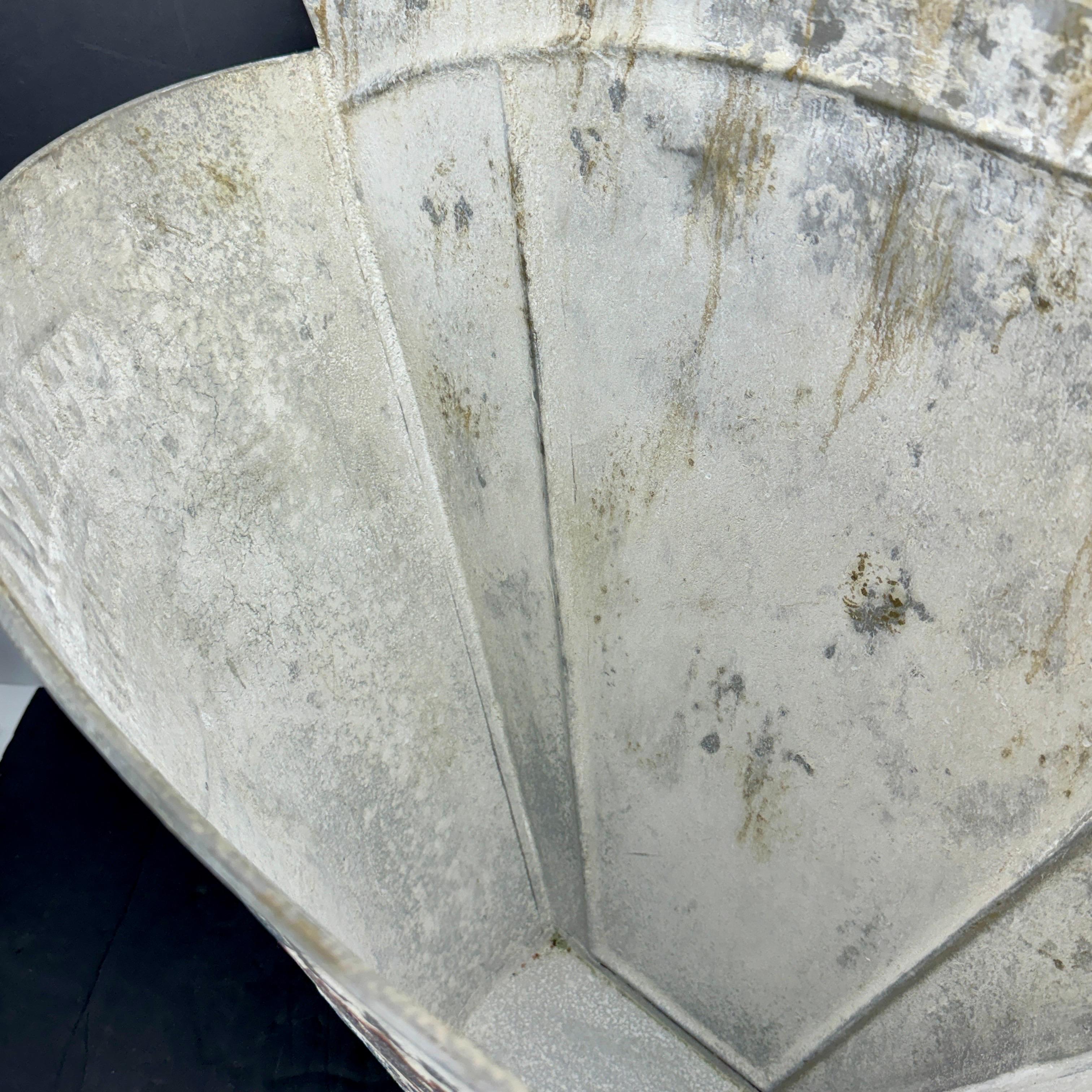 Galvanized Metal French Painted Grape Wall Hod Bin Carrier For Sale 6