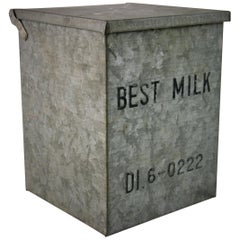 Galvanized Metal Milk Bottle Container/Garden Planter