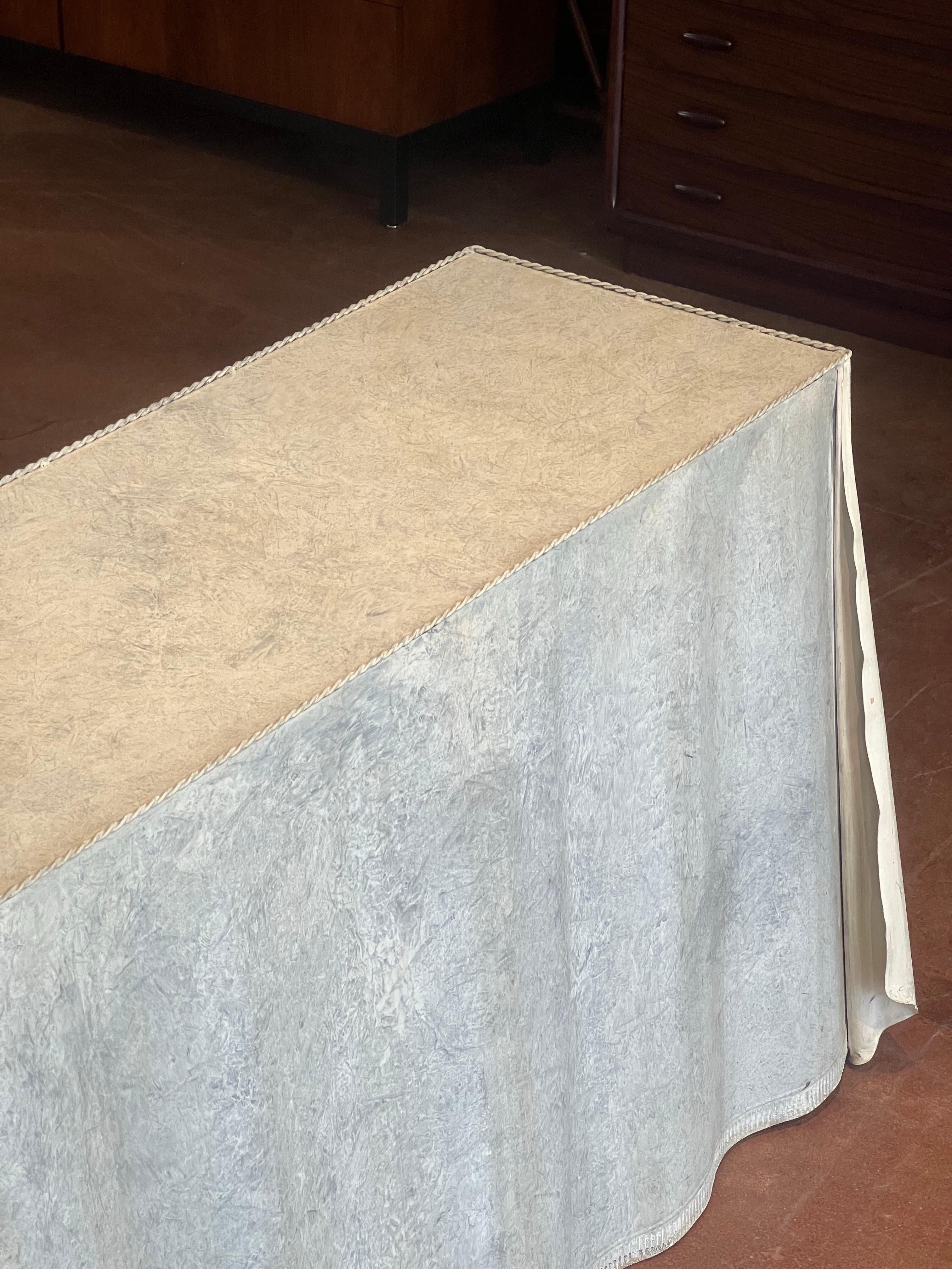 Italian Galvanized steel drape console table John Dickinson style