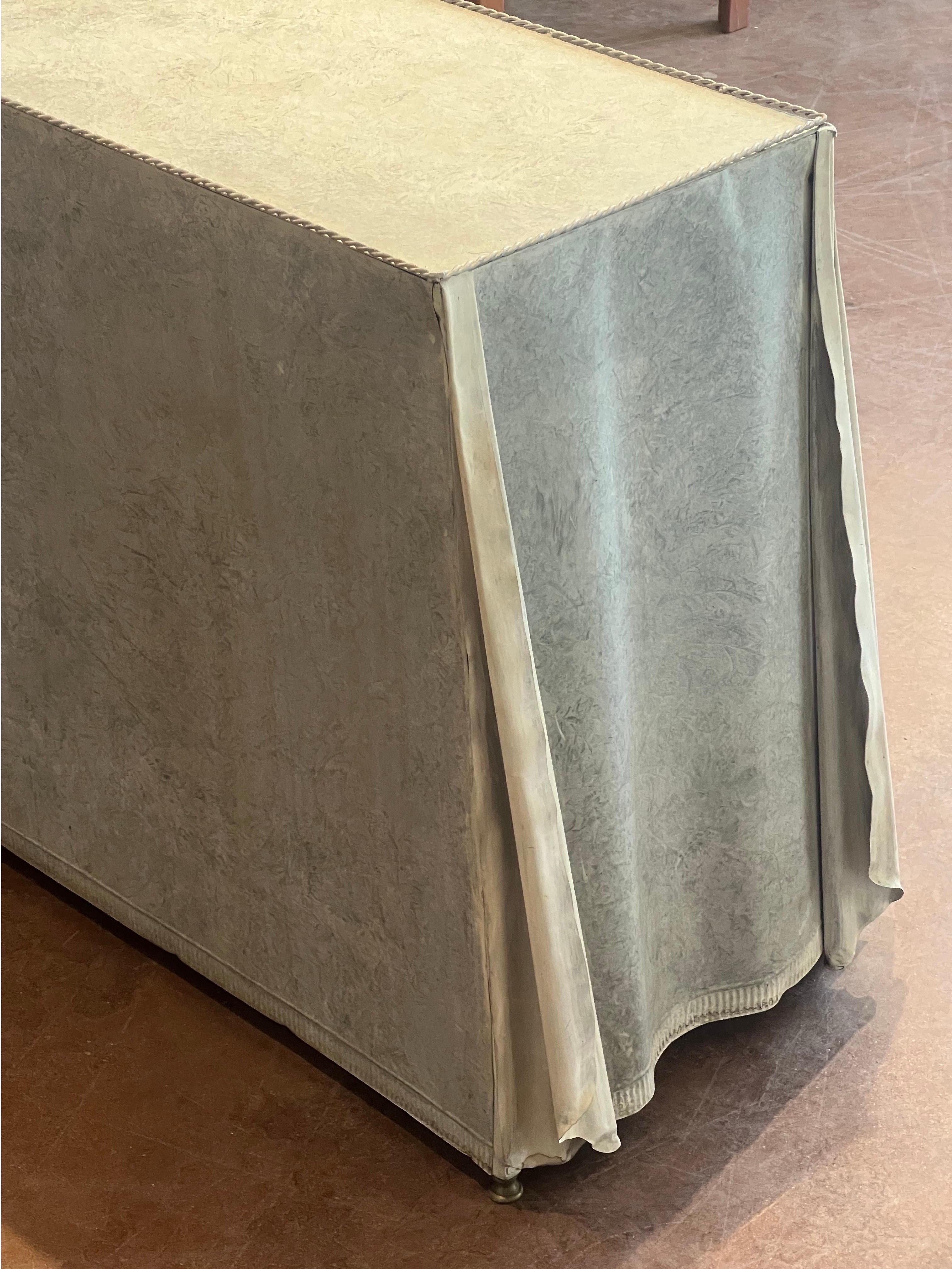 Steel Galvanized steel drape console table John Dickinson style