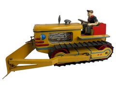 Gama Bulldozer Truck Tin Toy Car Vintage Germany 1960s