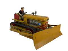 Gama Bulldozer Camión Coche de Juguete de Hojalata Vintage Alemania Años 60