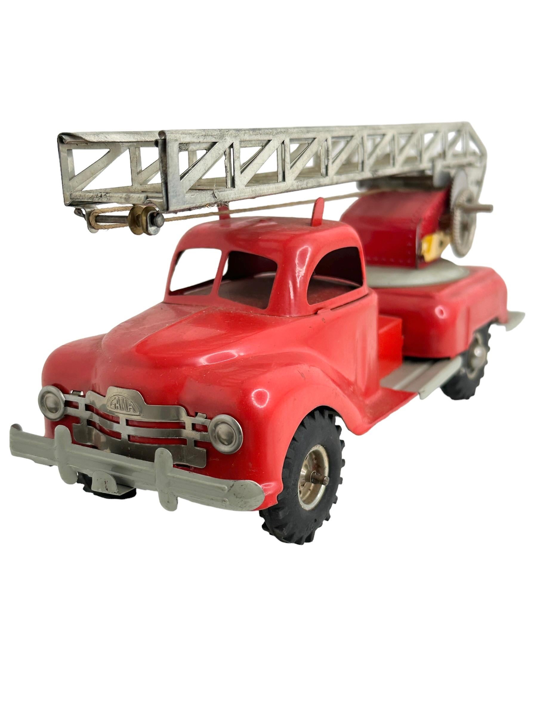 Coche de juguete de hojalata para camión de bomberos Gama Alemania 1945-49 en Bueno estado para la venta en Nuernberg, DE