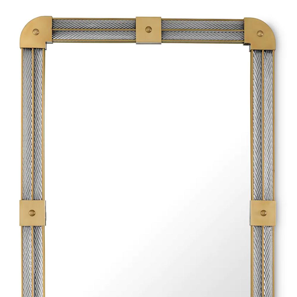 Contemporary Gamay Brass Mirror For Sale
