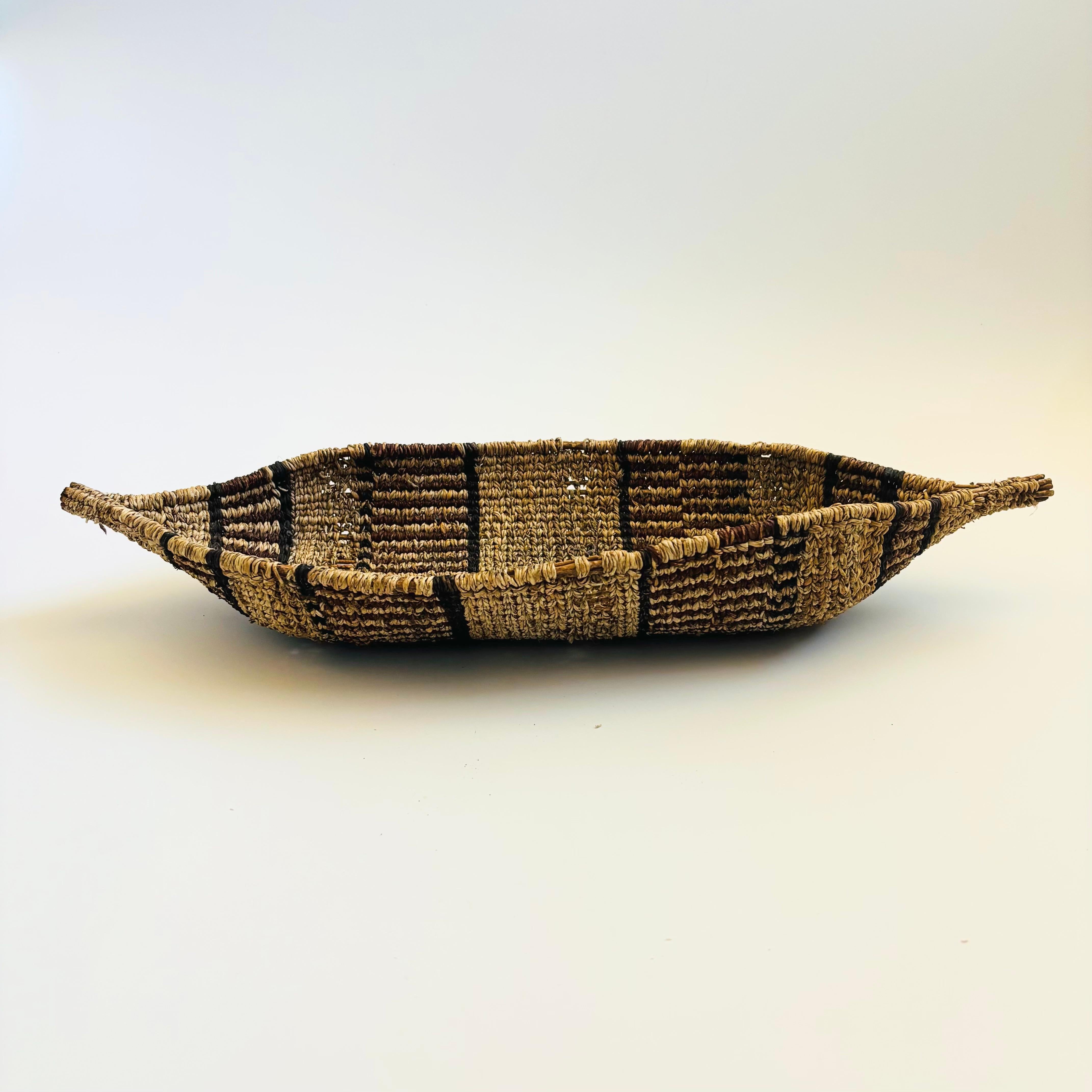 Rustic Gambela Canoe Basket For Sale