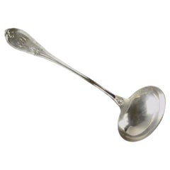 Gamble Estate James Watson Ladle, Sterling Silver Collectible Monogrammed 1850