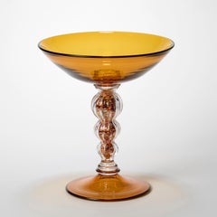 Gambo Rame, amber handblown glass centrepiece by Anthony Scala & Liam Reeves