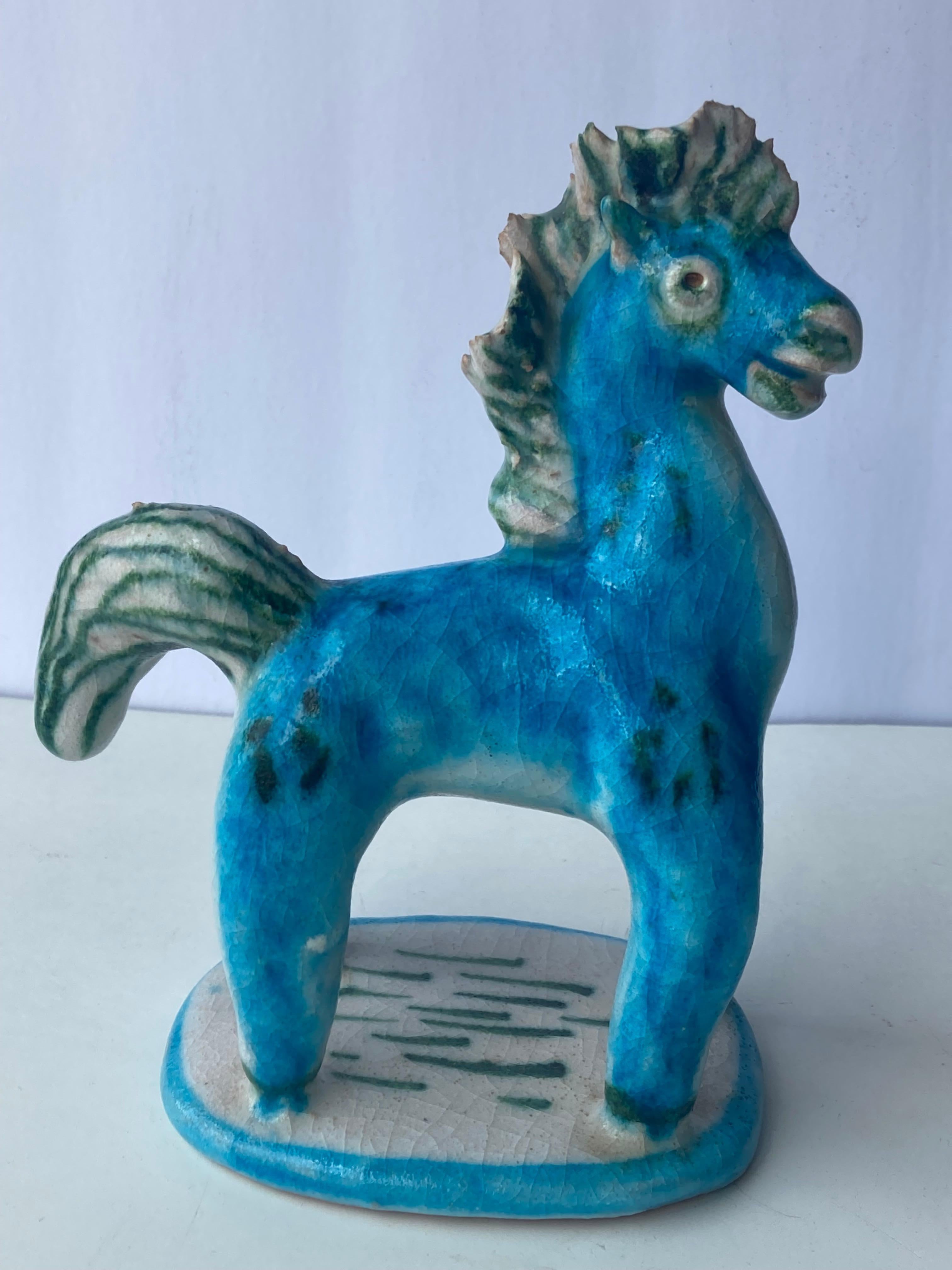 Gambone Ceramic / Pottery Donkey Sculpture, Marked In Good Condition In Los Angeles, CA