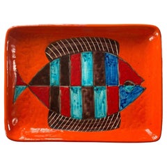 Gambone Ceramic Wall Decoration or Tray, 1970s