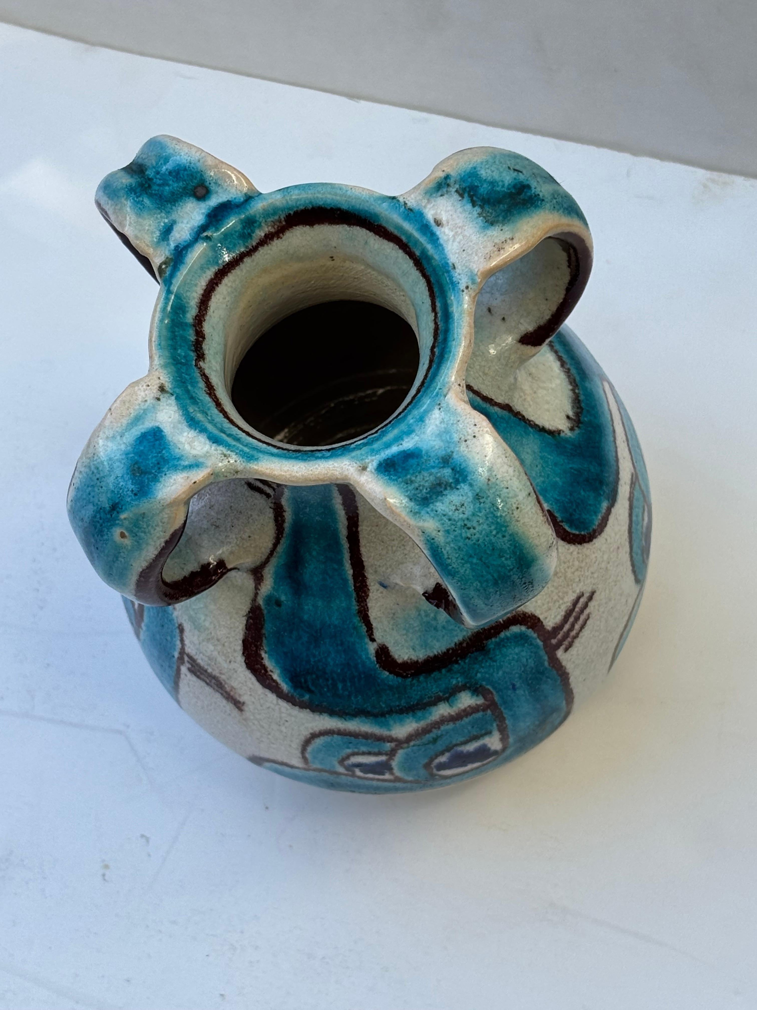 Gambone style ceramic/pottery vase/vessel, retailed by Rena Rosenthal 