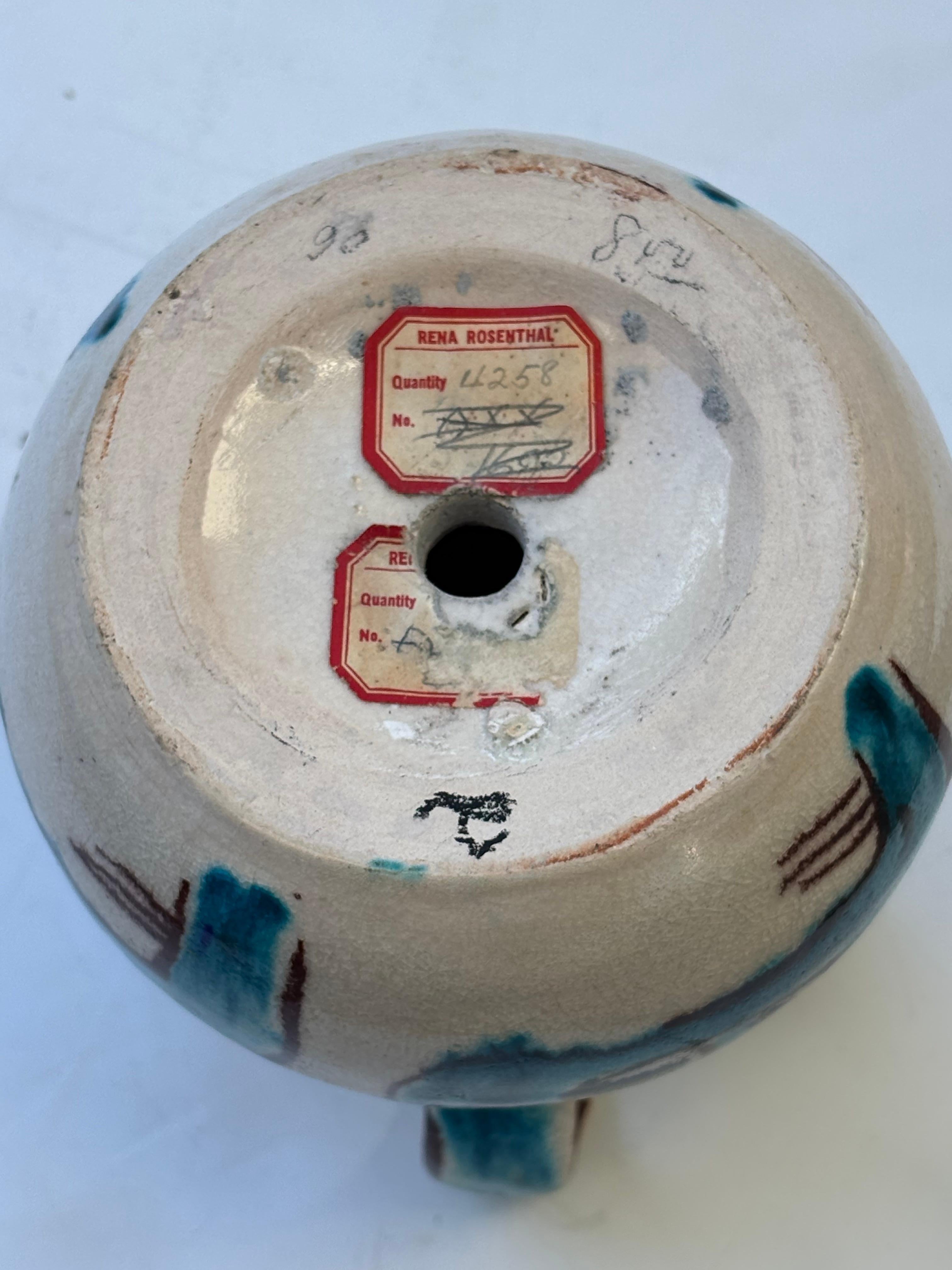 Gambone style ceramic/pottery vase/vessel, retailed by Rena Rosenthal 
