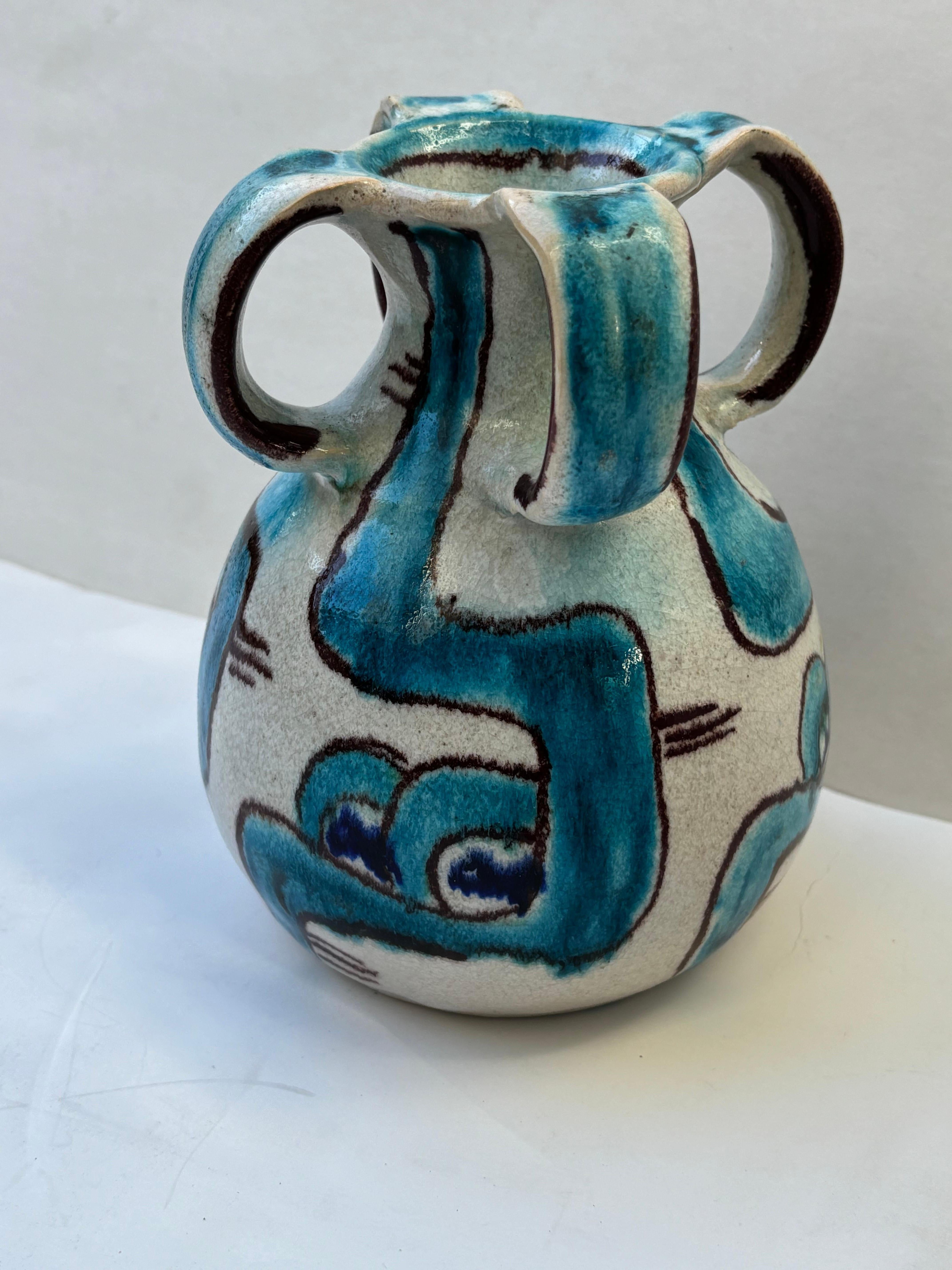 Gambone style ceramic/pottery vase/vessel, retailed by Rena Rosenthal 