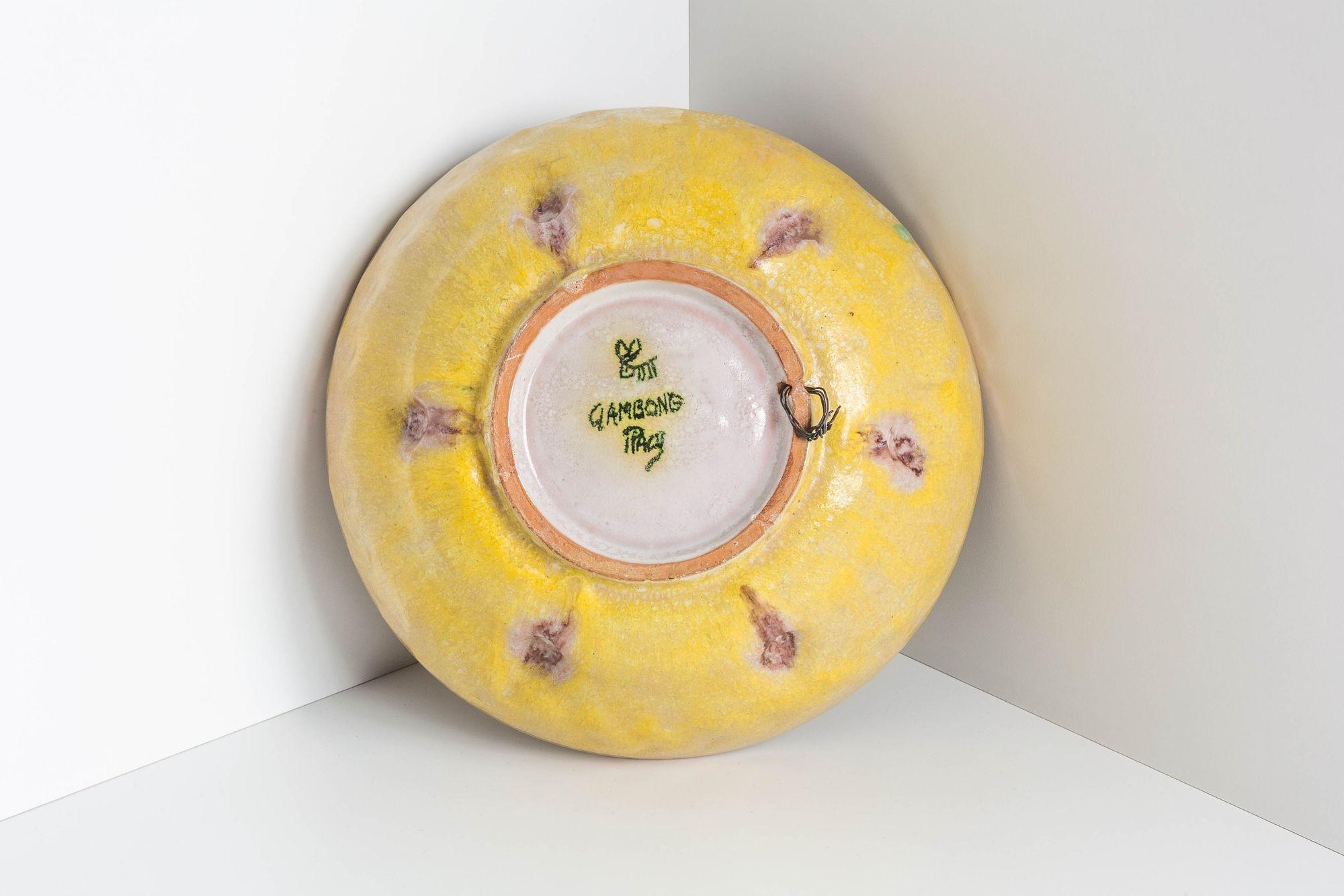 Mid-20th Century Gamboni Small Yellow Bowl For Sale