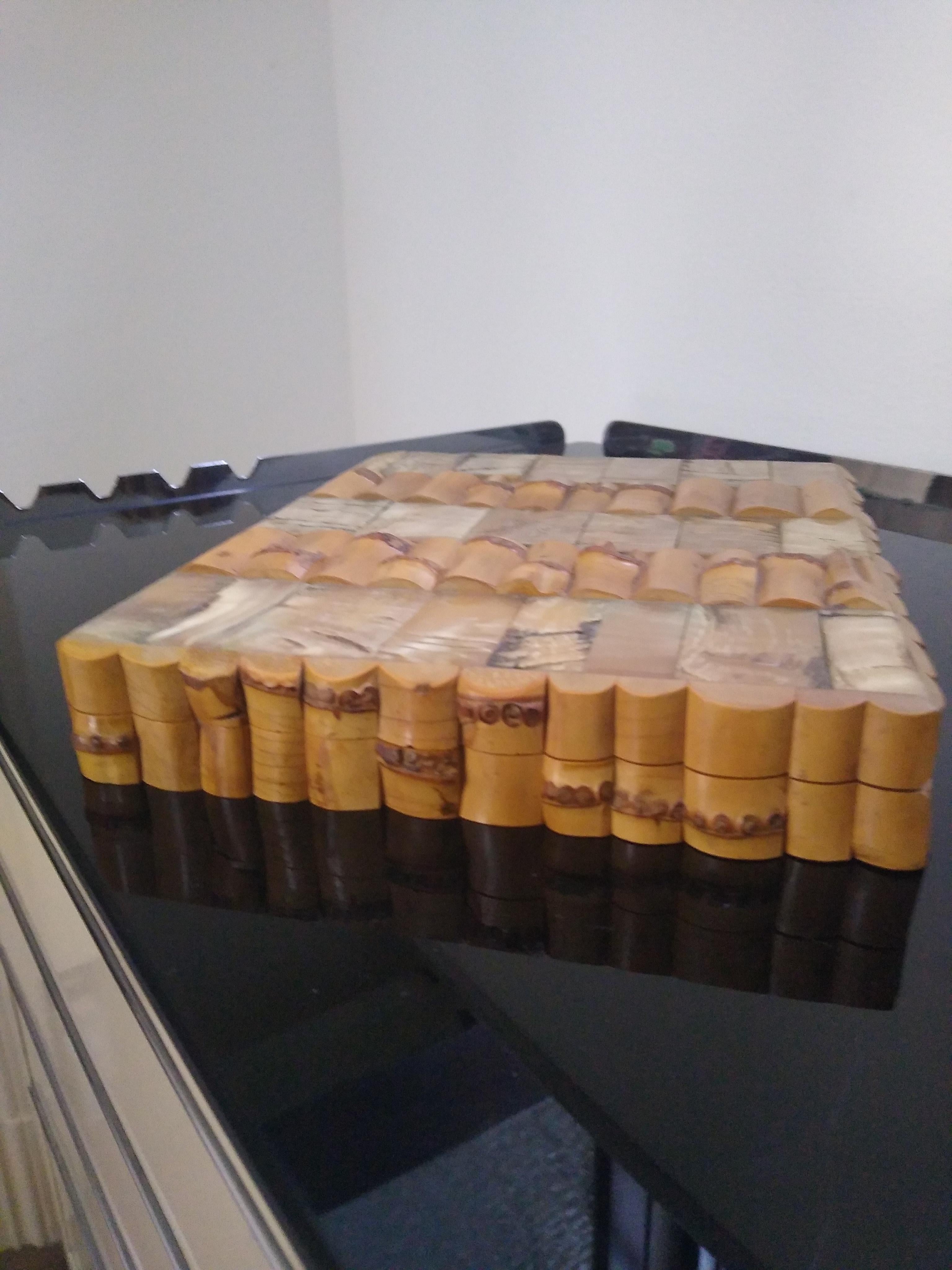 Game Box in Bamboo, Italy 1960s In Excellent Condition For Sale In Catania, IT