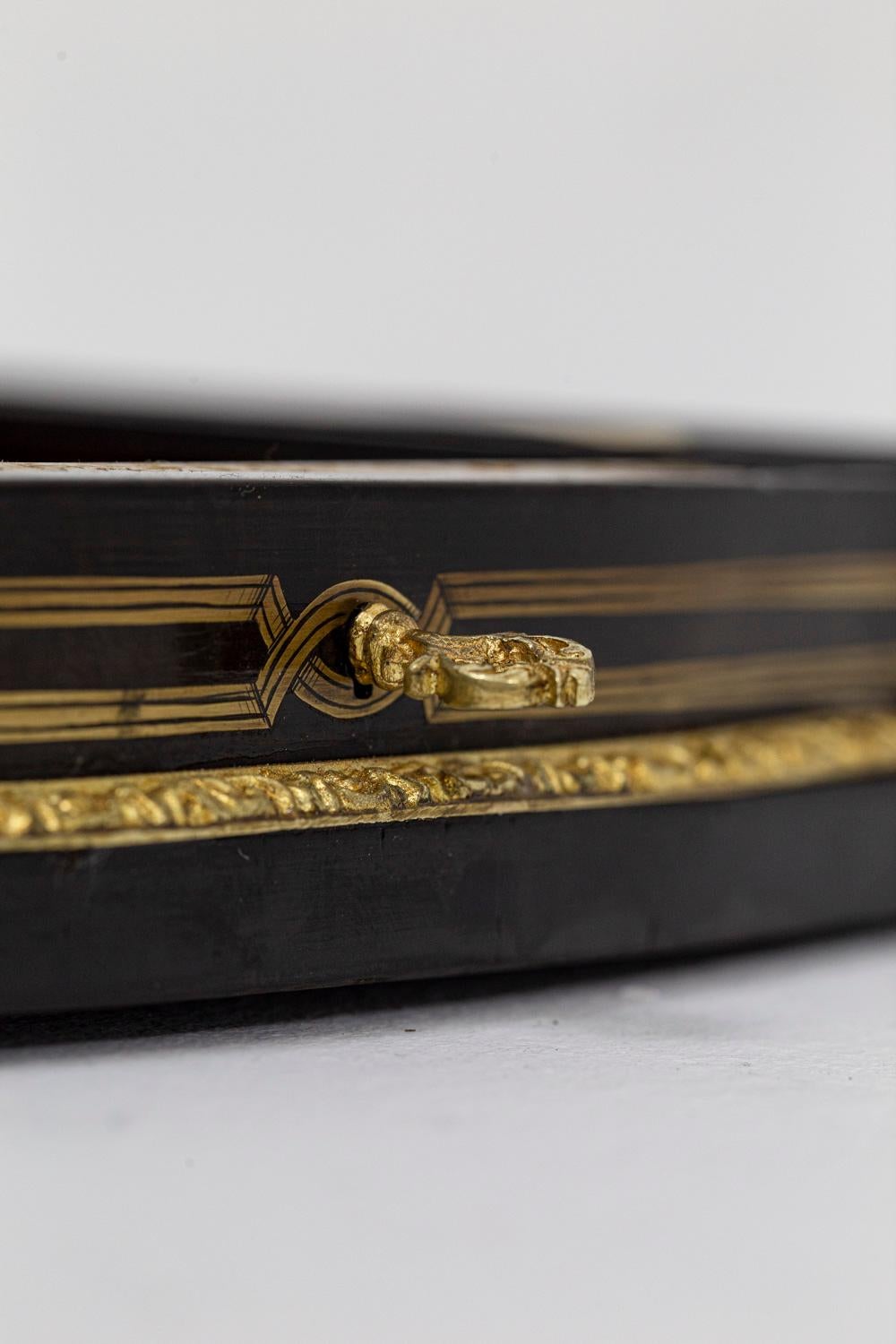 XIXe siècle Boîte à gibier en Wood et Glit Brass, période Napoléon III en vente