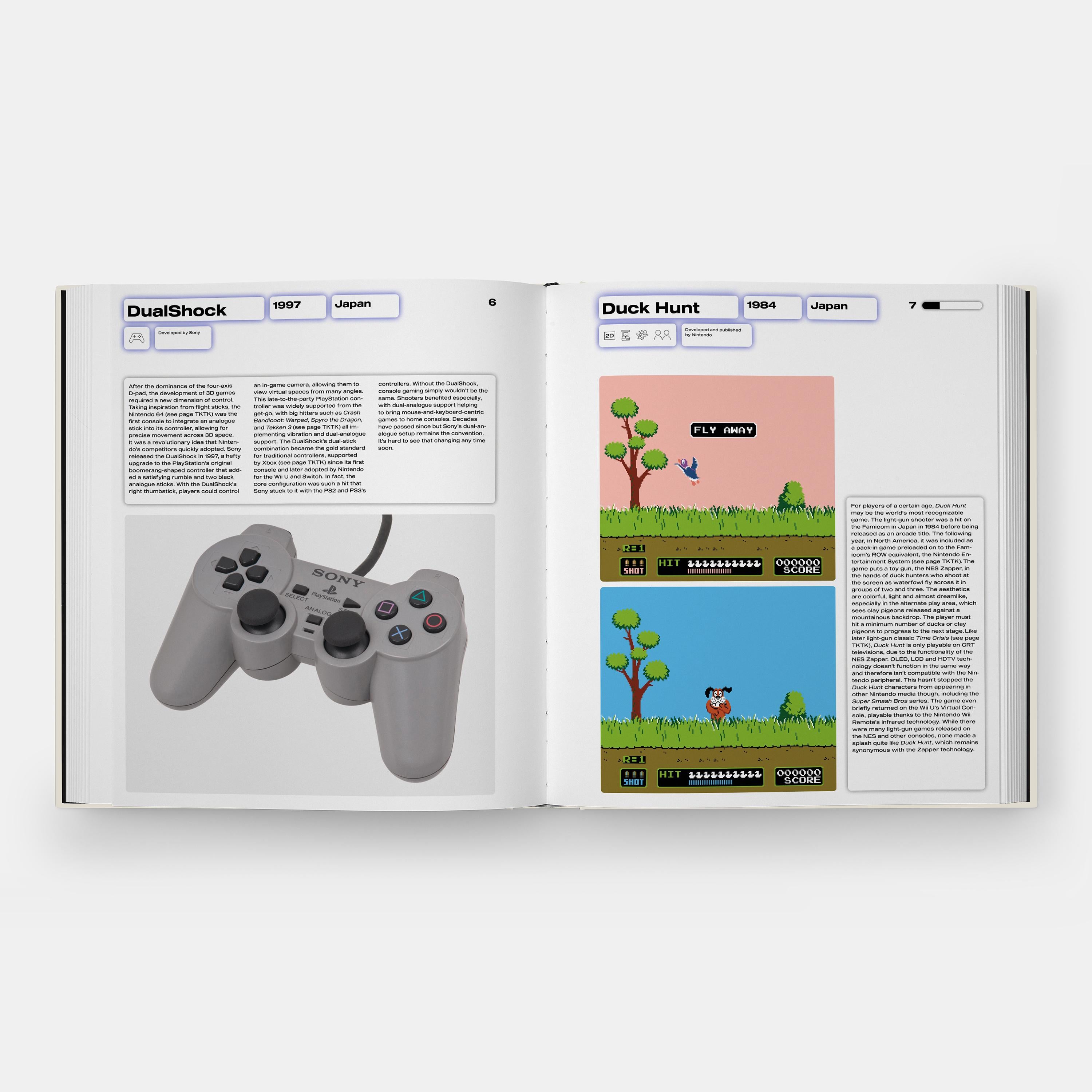 An A to Z of video games – 300 entries showcasing the most influential and celebrated games, consoles, publishers, and more

A visual history of all things video games, this book will provide the reader with an overview of the gaming industry, from