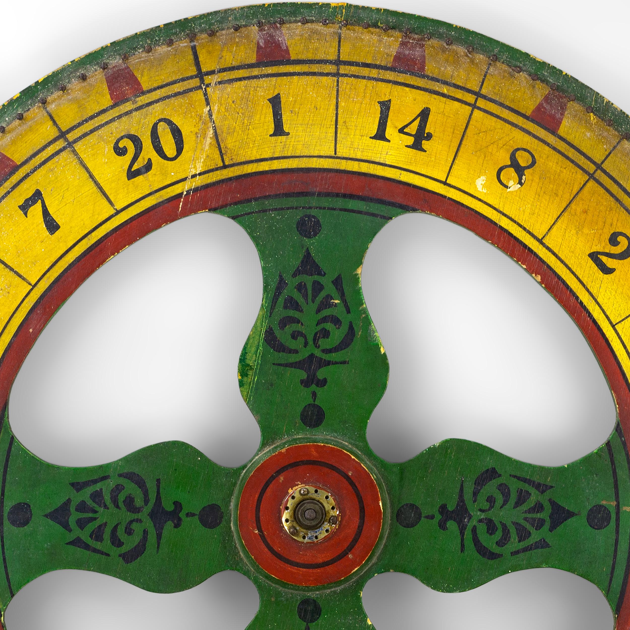 Folk Art Game of Chance Spinning Wheel