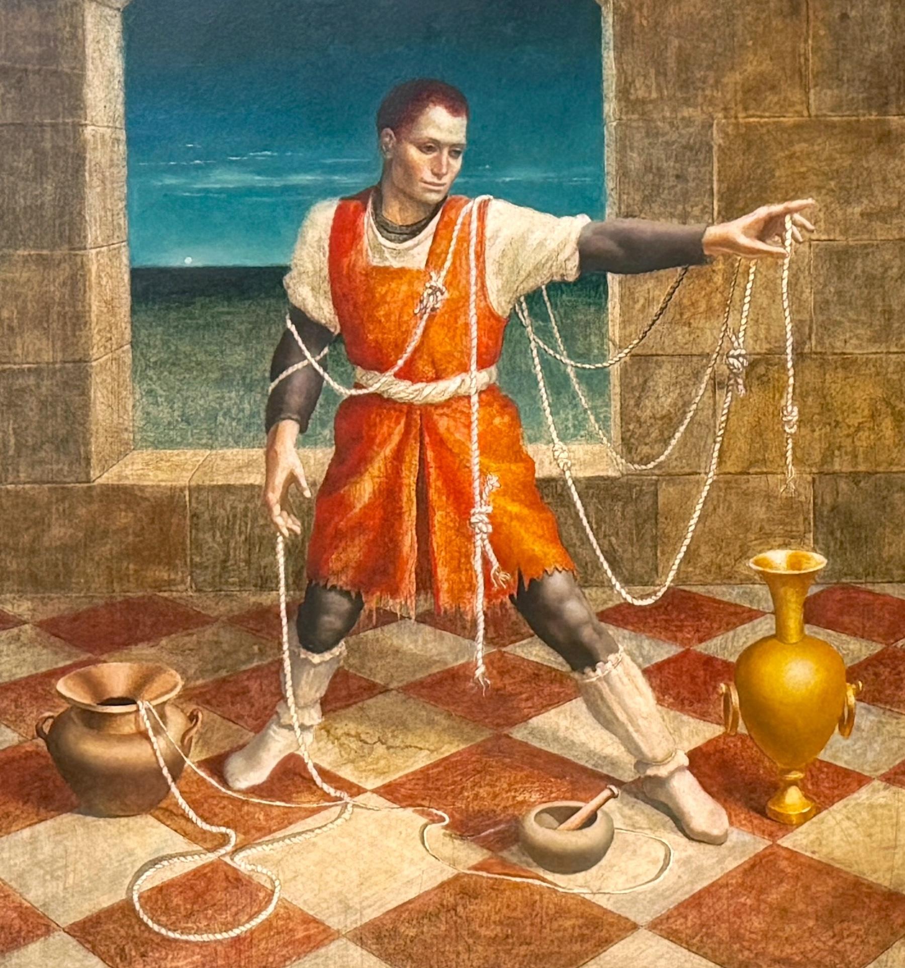 „Game of Thrones“  Surrealistisches Interieurporträt im Stil von Bruce Winston Hafley (amerikanisch) im Angebot