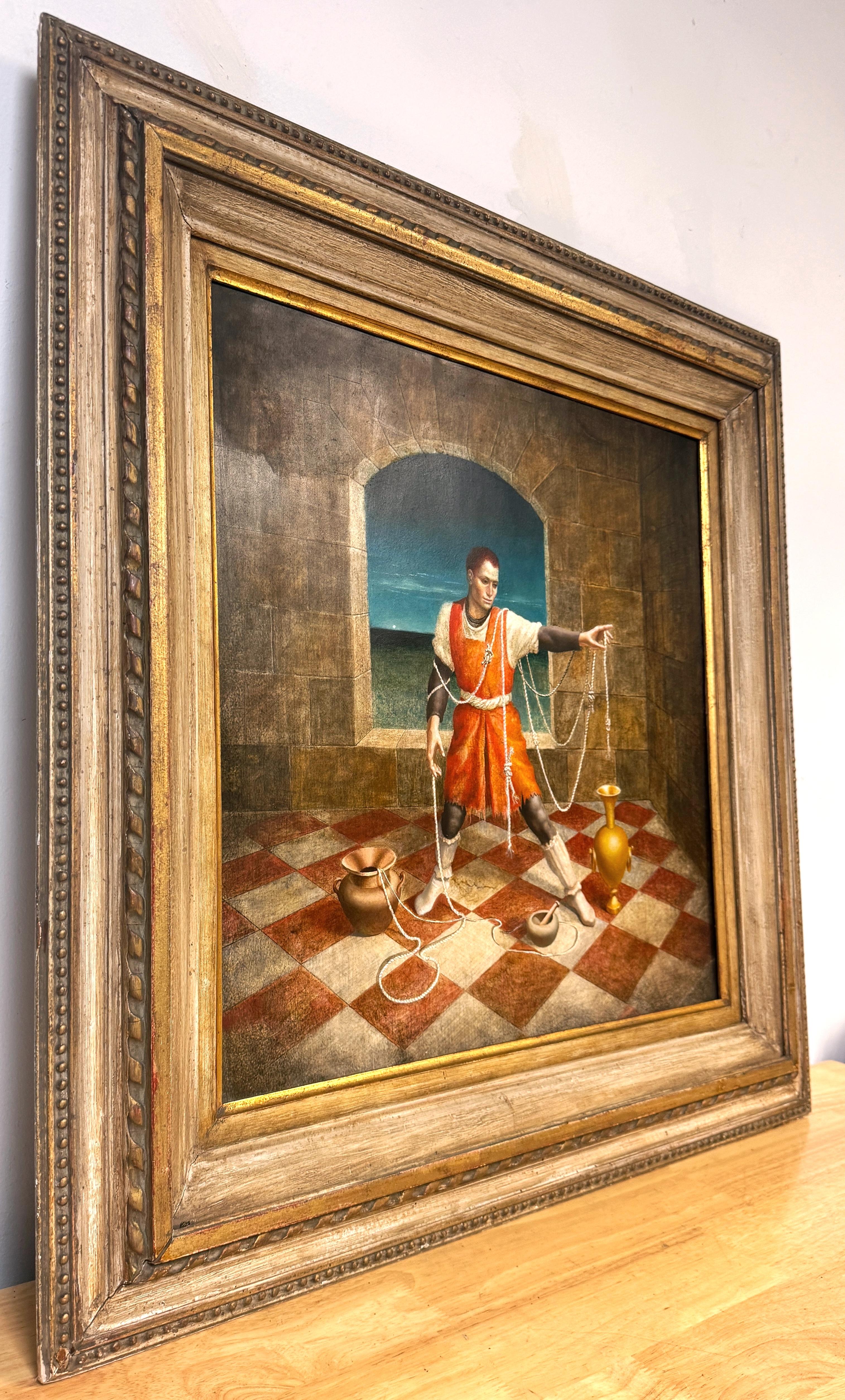 „Game of Thrones“  Surrealistisches Interieurporträt im Stil von Bruce Winston Hafley im Zustand „Gut“ im Angebot in West Palm Beach, FL