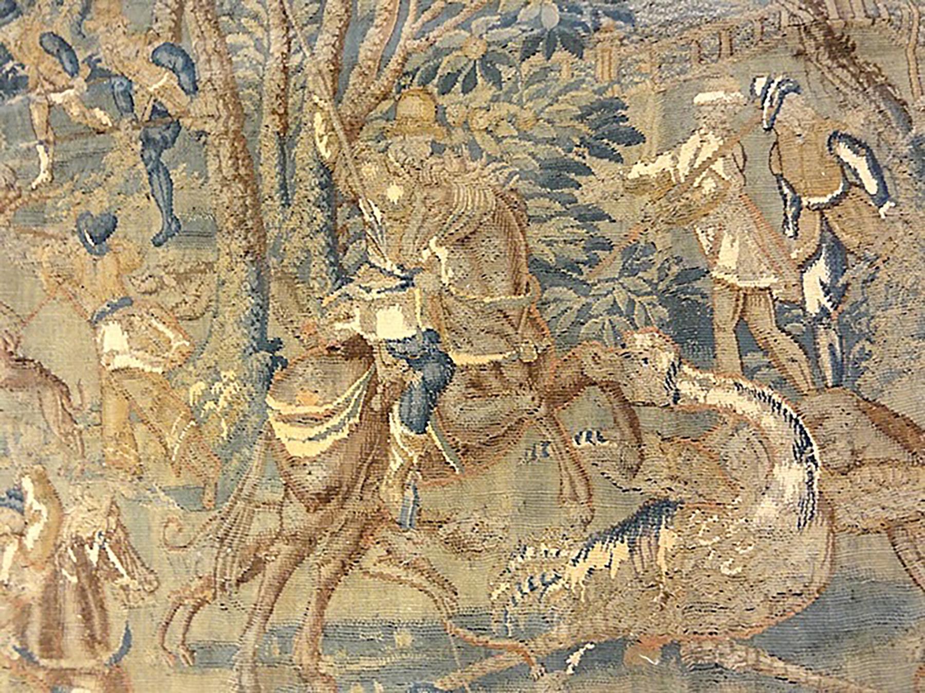 Wildpark Wandteppich Flämisch 16. Jahrhundert (Handgewebt) im Angebot