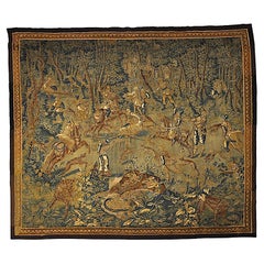 Antique Game Park Tapestry Flemish 16th. Century