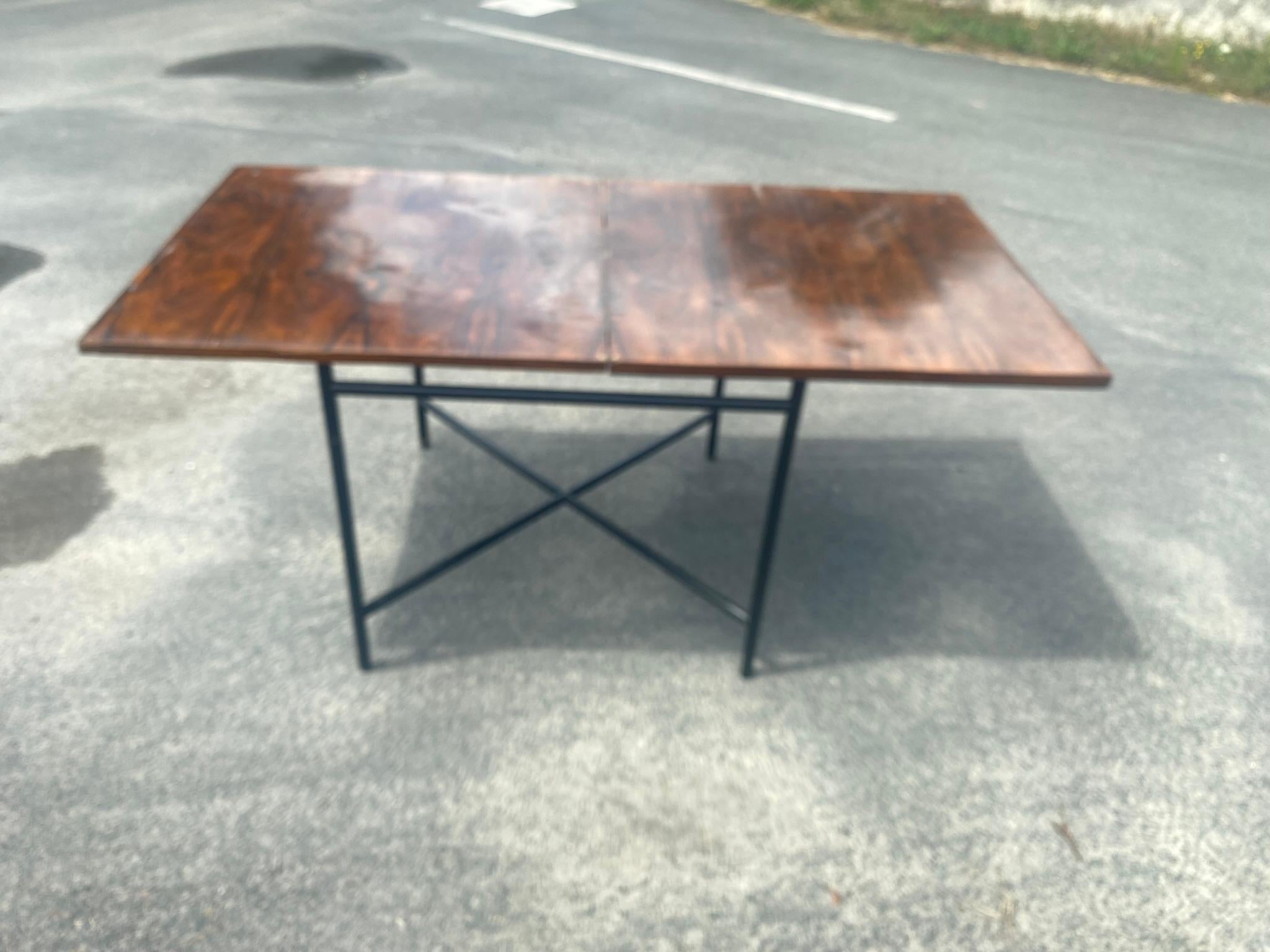 Game table and art deco modernist system table circa 1930 repainted base For Sale 4