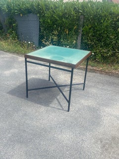 Game table and art deco modernist system table circa 1930 repainted base