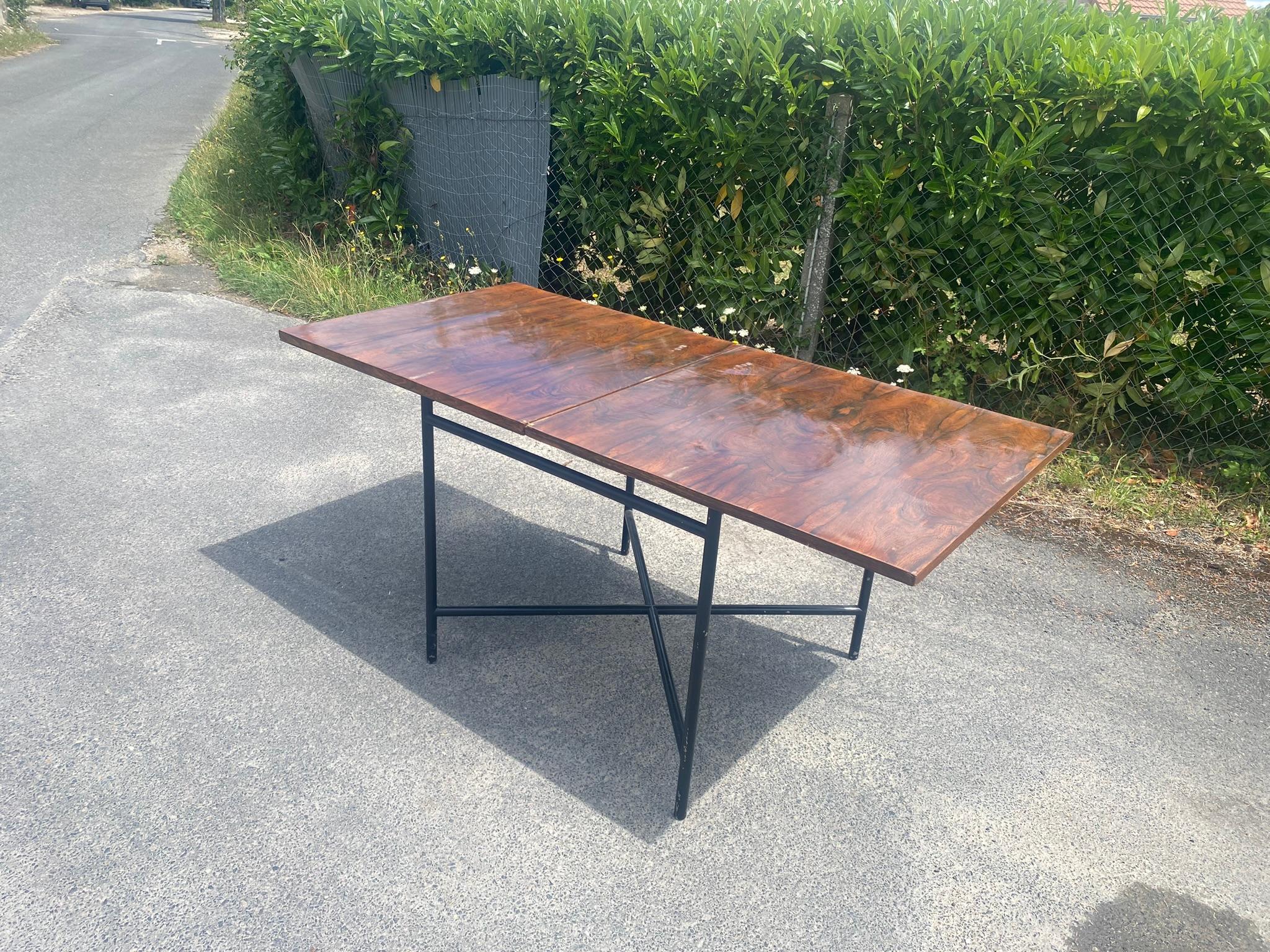 Game table and art deco modernist system table circa 1930 repainted base For Sale 1