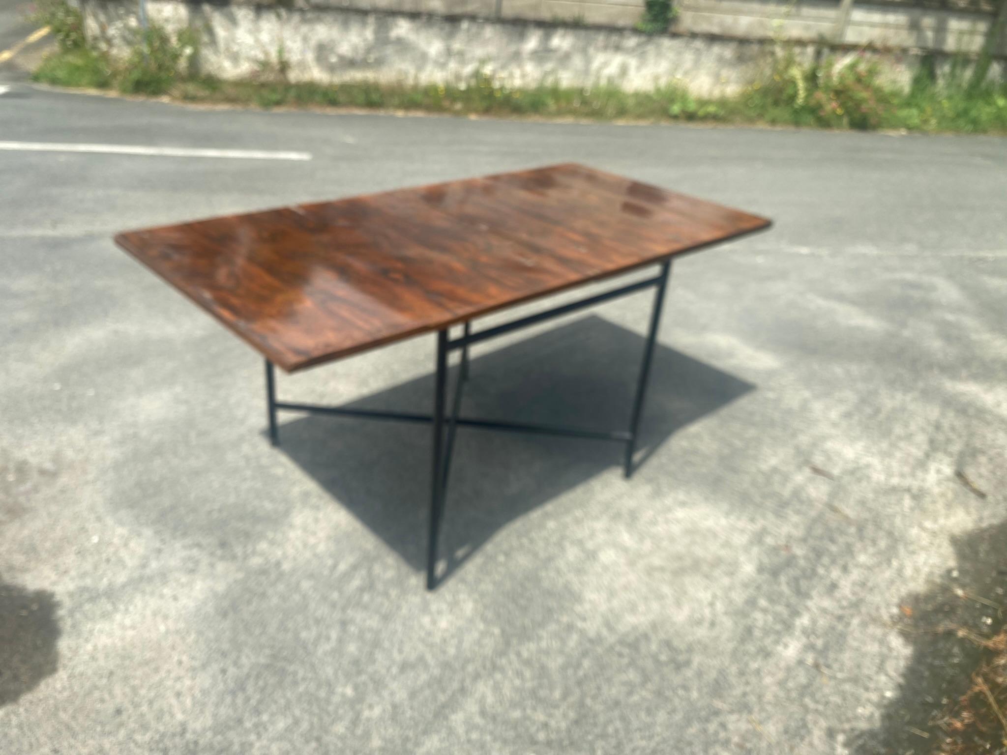 Game table and art deco modernist system table circa 1930 repainted base For Sale 2