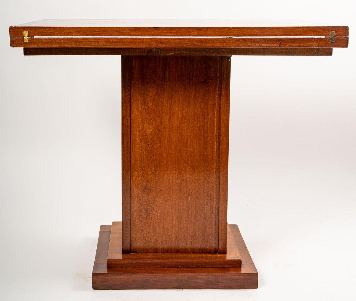 Walnut Game Table, Art Deco, 1925-1930