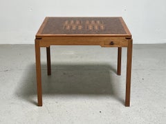 Game Table by Gorm Christensen with Parquetry Flip Top