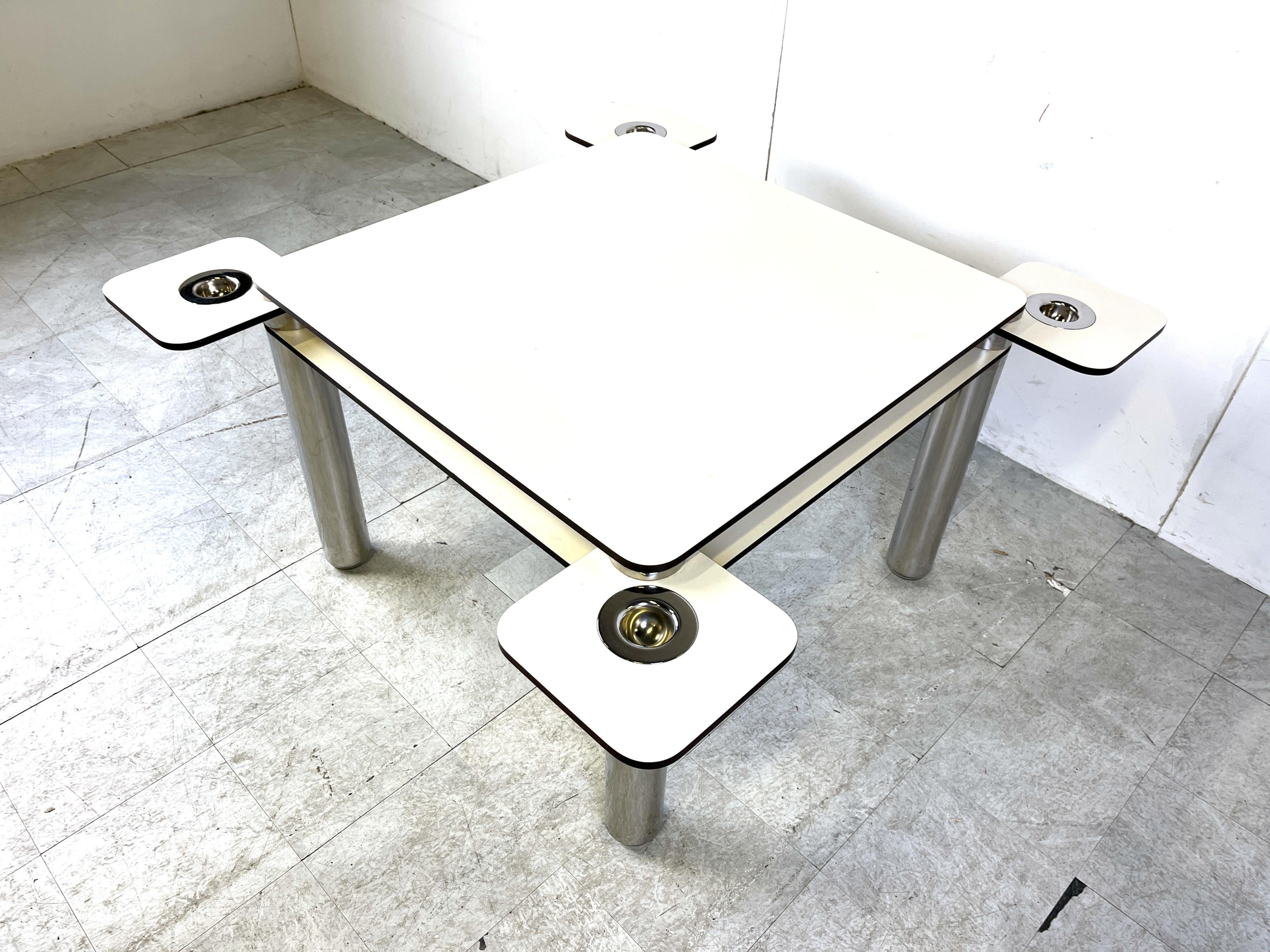 Chrome Game Table by Joe Colombo for Zanotta, 1970s For Sale