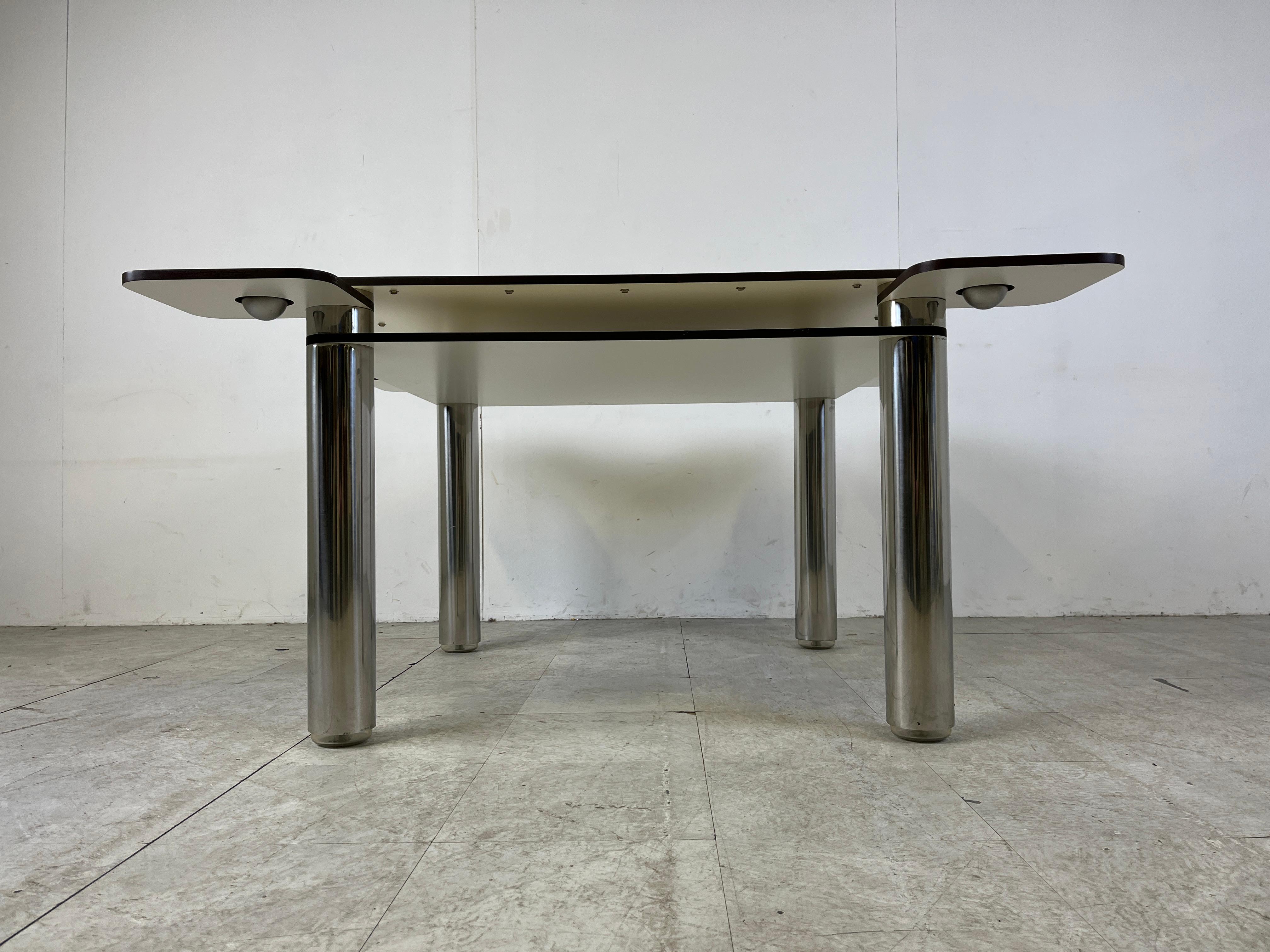 Metal Game Table by Joe Colombo for Zanotta, 1970s For Sale
