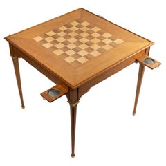 Game Table, Chessboard Wood, 19th century, Louis XVI style
