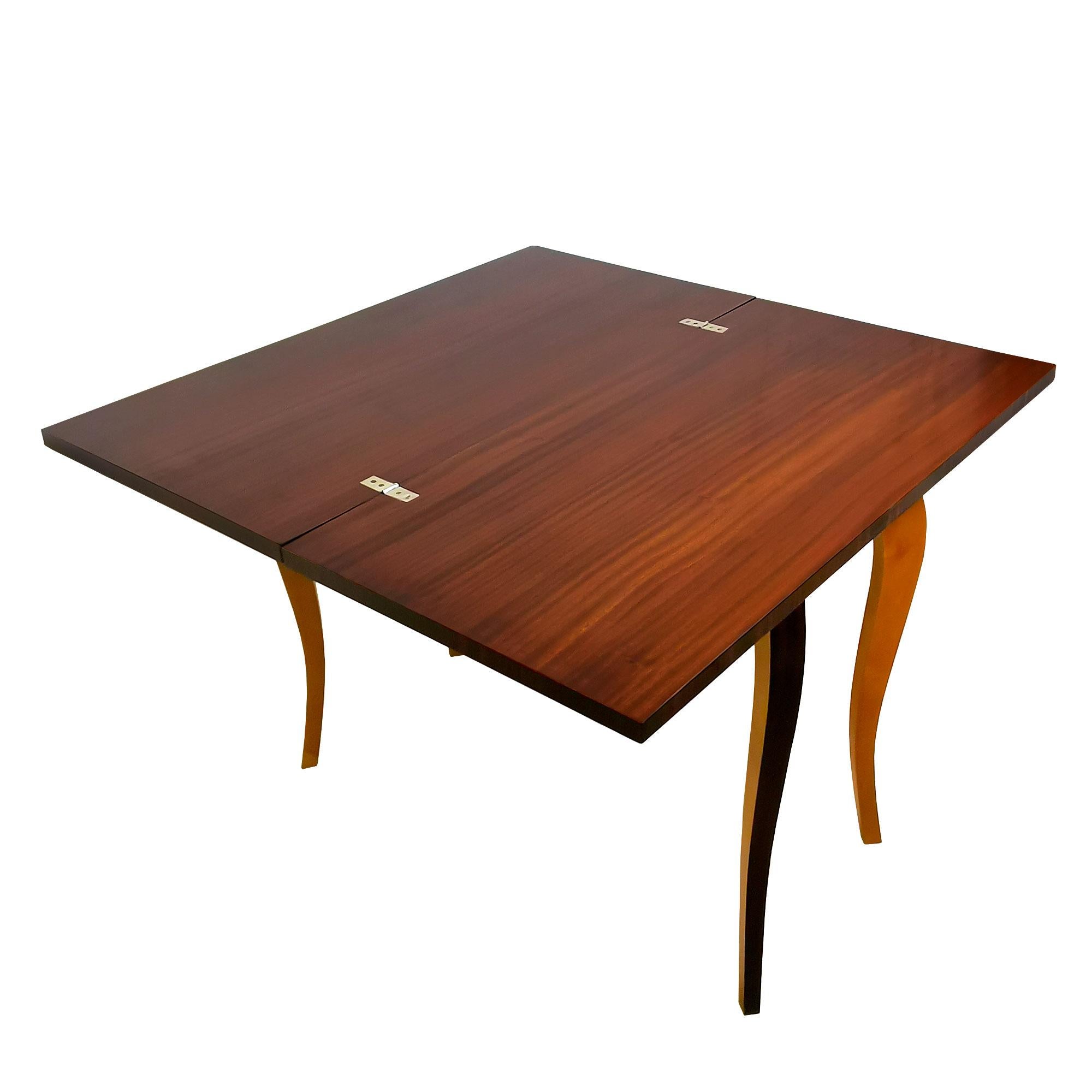 Mid-20th Century Mid-Century Modern Game Table With Double Drop-Leaf Top – France 1940 For Sale