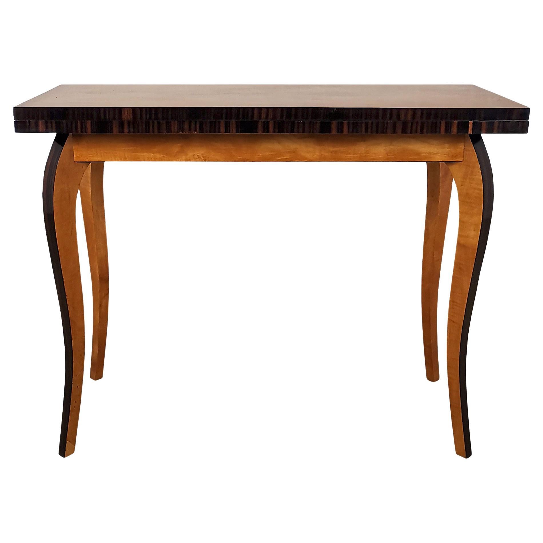 Mid-Century Modern Game Table With Double Drop-Leaf Top – France 1940
