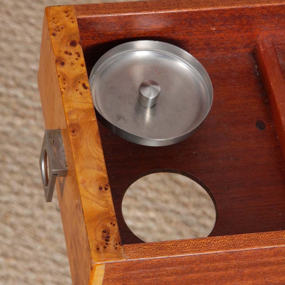 Table à jeux en ronce de bois par Guy Lefevre pour Maison Jansen, 1970 en vente 1